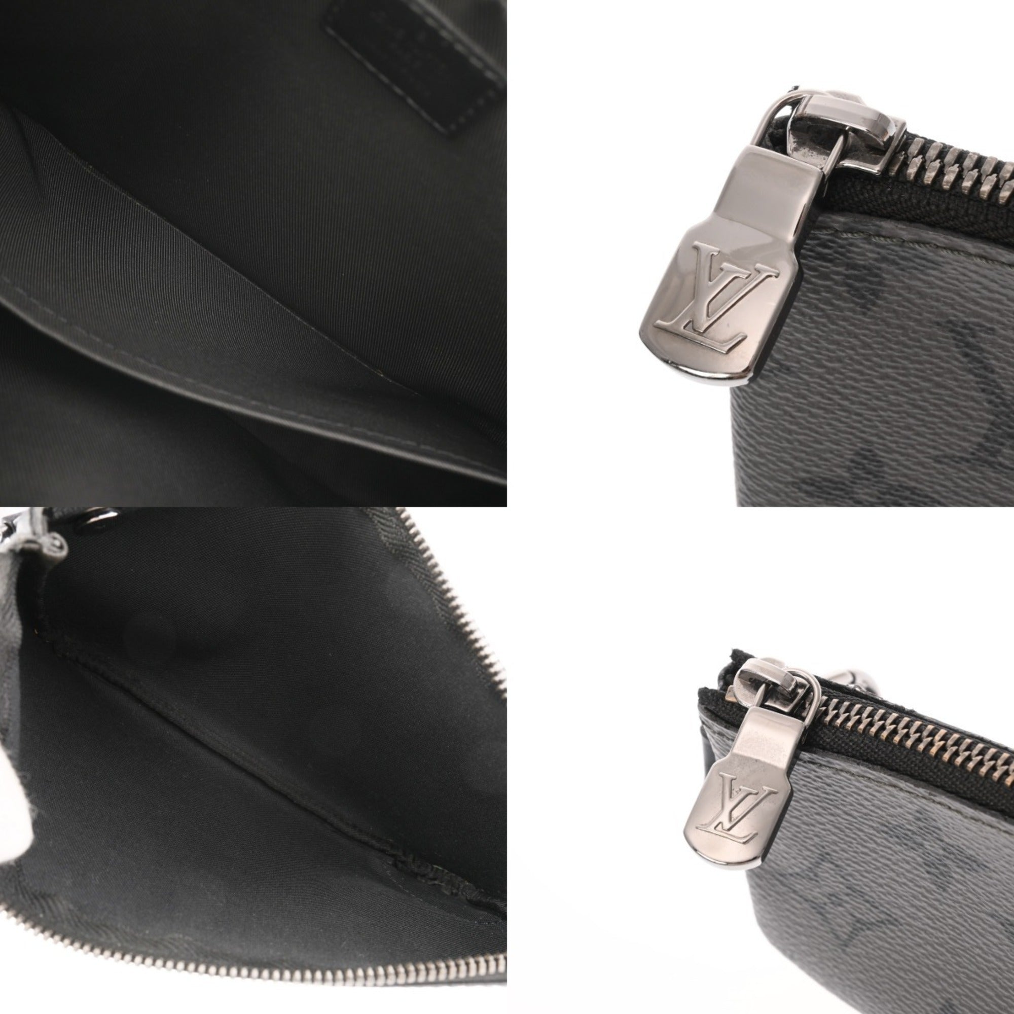 Louis Vuitton Black Gray Monogram Eclipse Shoulder Bag (Pre-Owned)