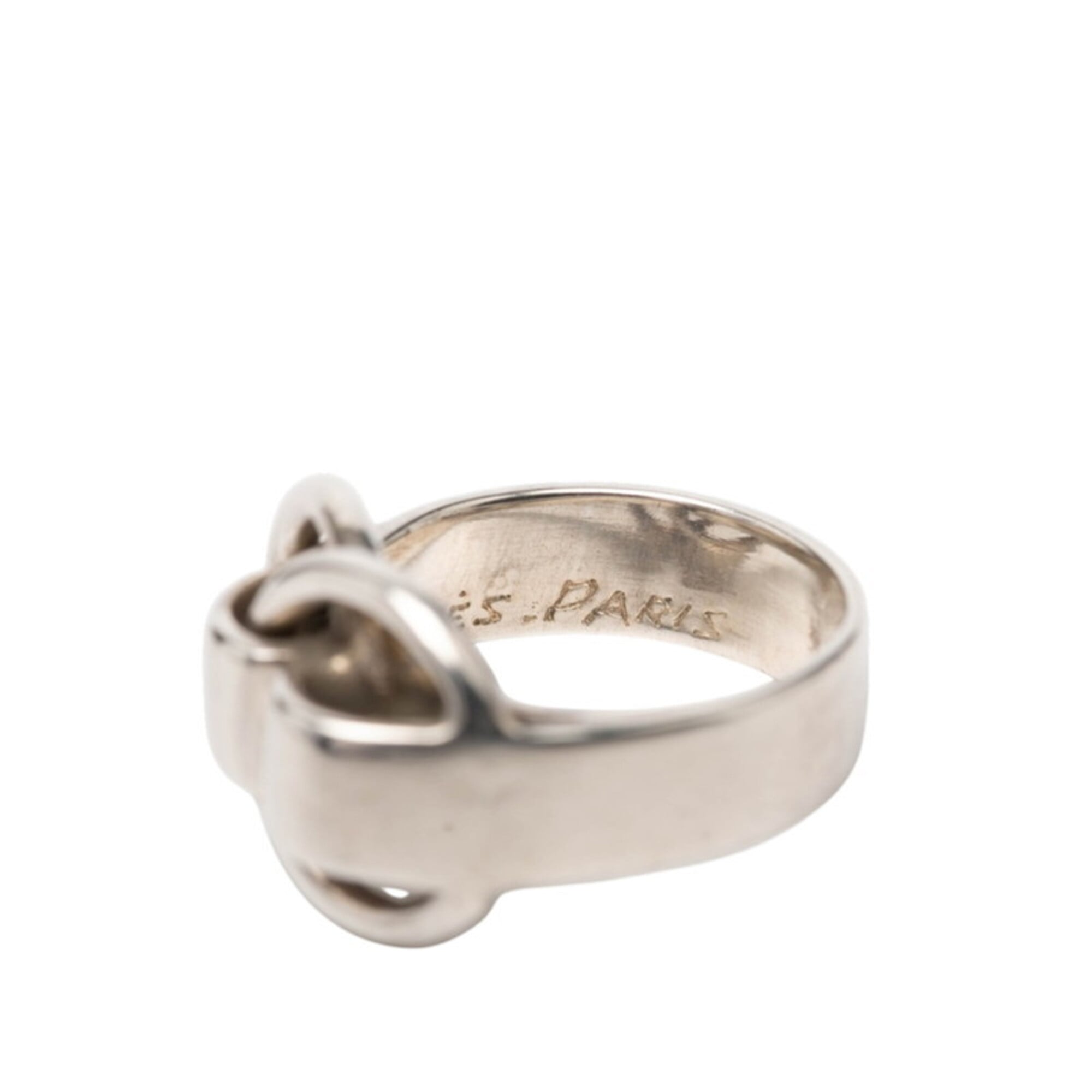 Hermes Silver Silver 925 Band Ring (Pre-Owned)