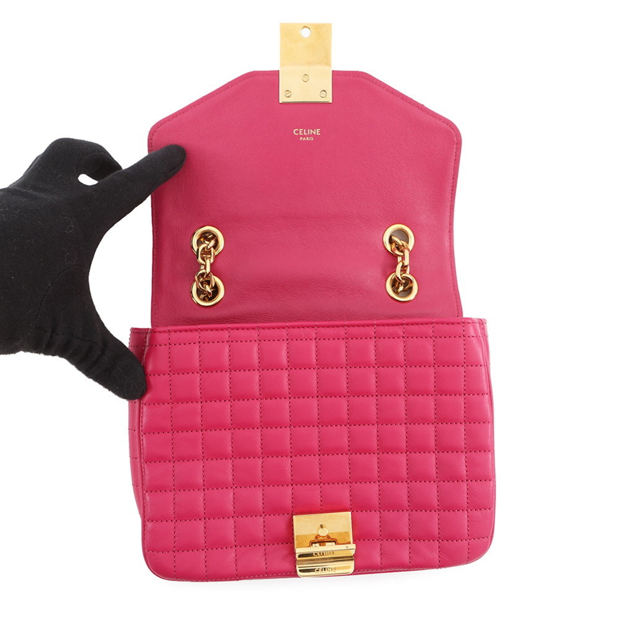 Celine Pink Leather Handbag Shoulder Bag (Pre-Owned)