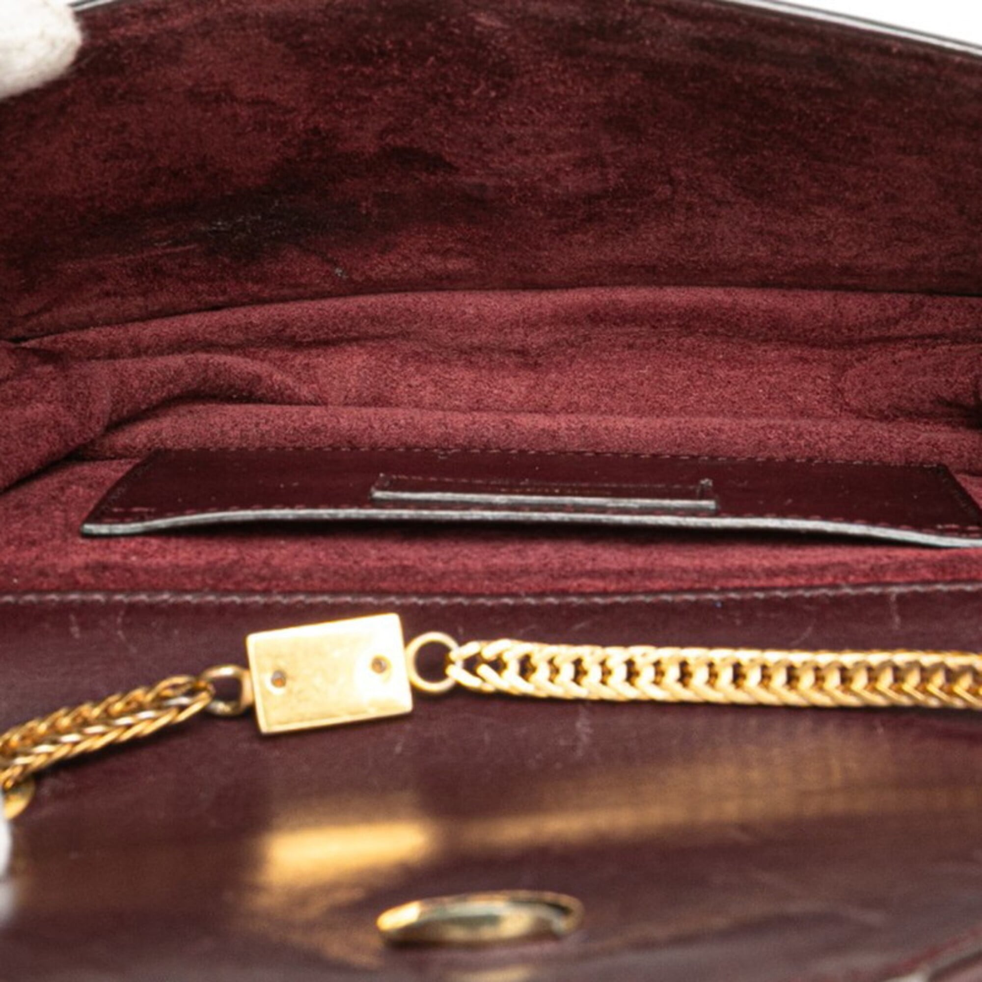 Saint Laurent Bordeaux Red Color Wine Suede Leather Shoulder Bag (Pre-Owned)