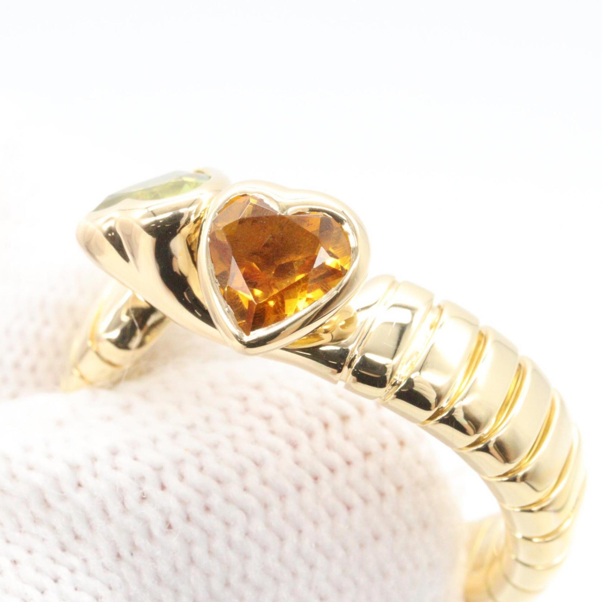 Bvlgari Tubogas Gold Green Yellow Gold (18K) Band Ring (Pre-Owned)