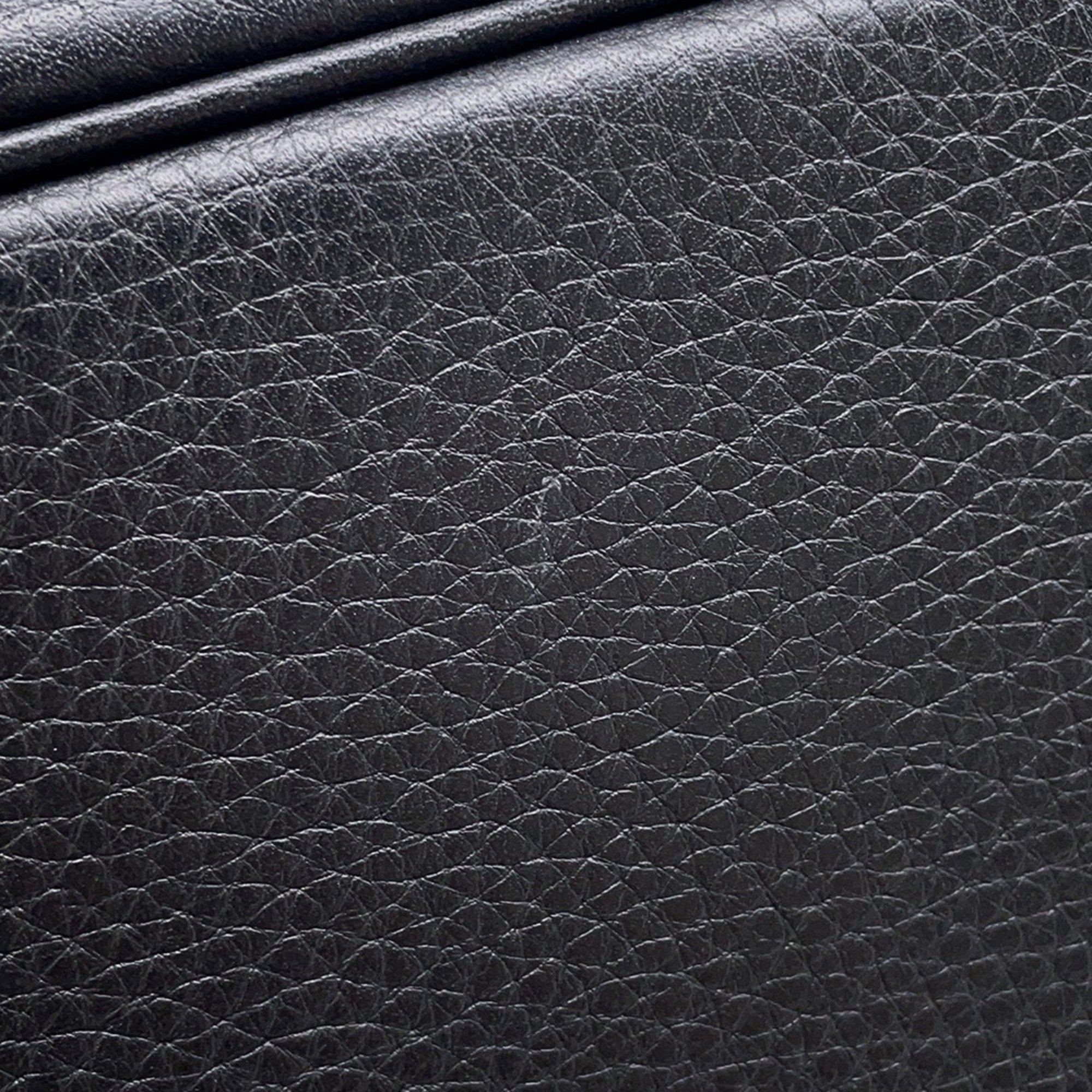 Hermes Black Taurillon Clemence Leather Handbag (Pre-Owned)