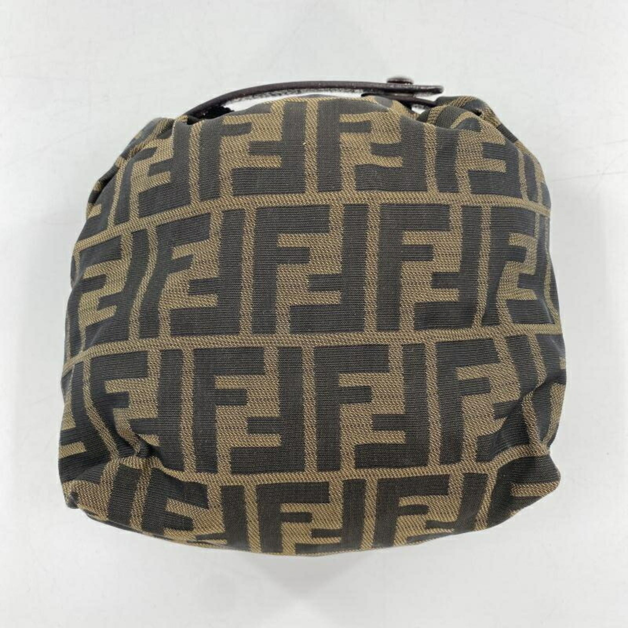 Fendi Zucca Brown Handbag Pouch (Pre-Owned)