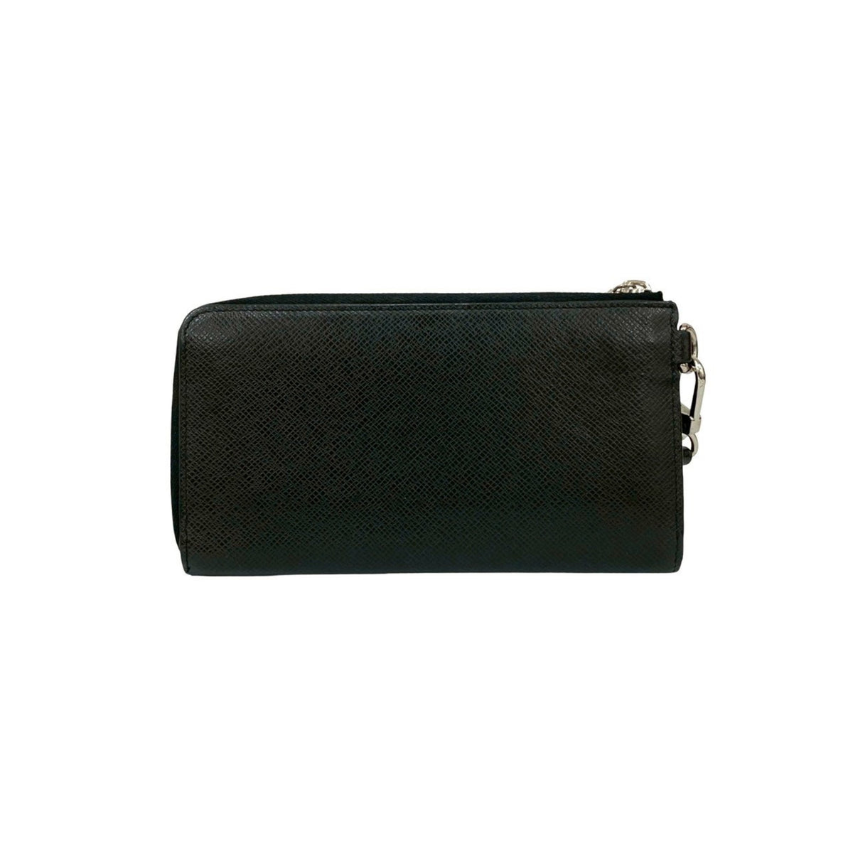 Louis Vuitton Black Leather Long Wallet (Bi-Fold) (Pre-Owned)