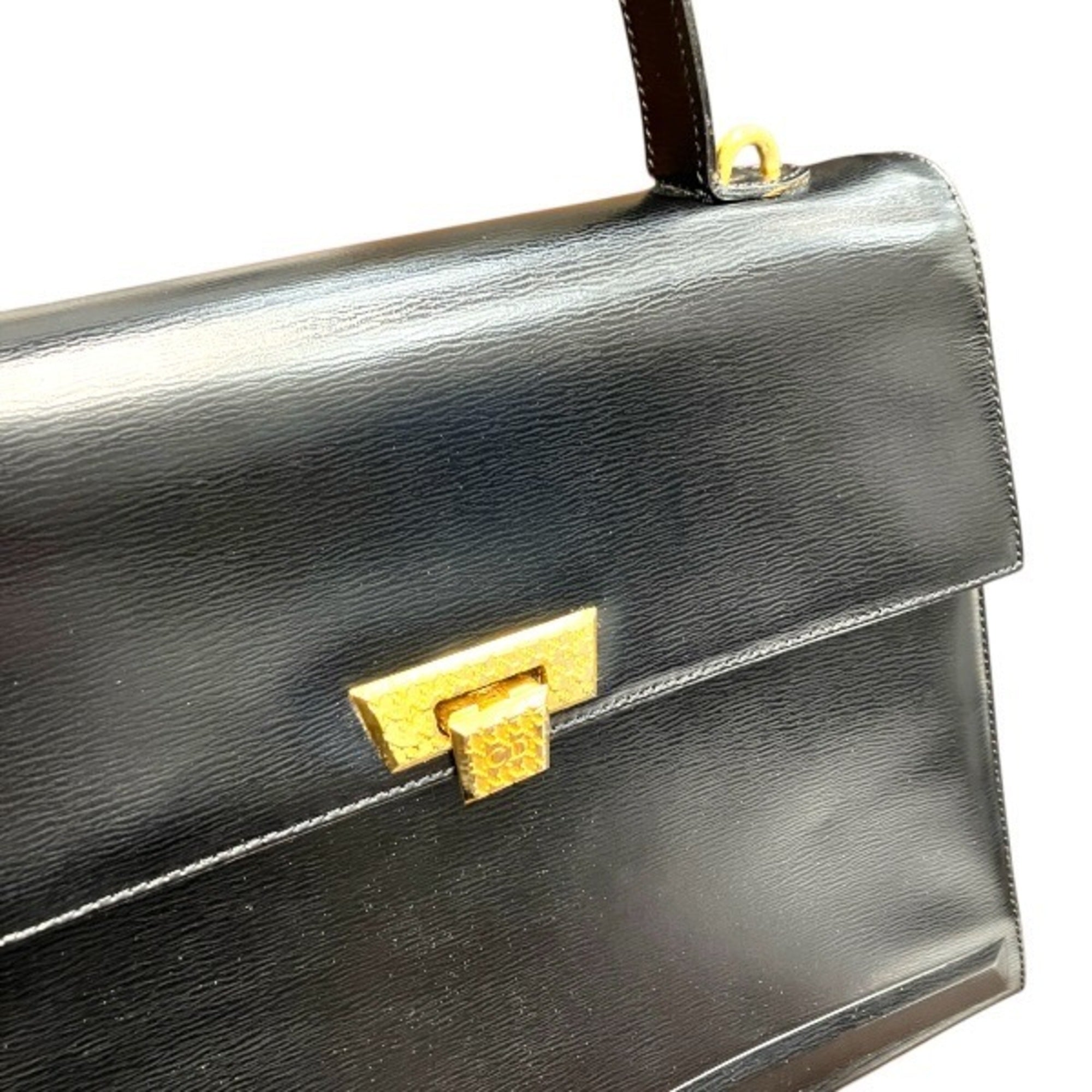 Christian Dior Black Leather Handbag Shoulder Bag (Pre-Owned)