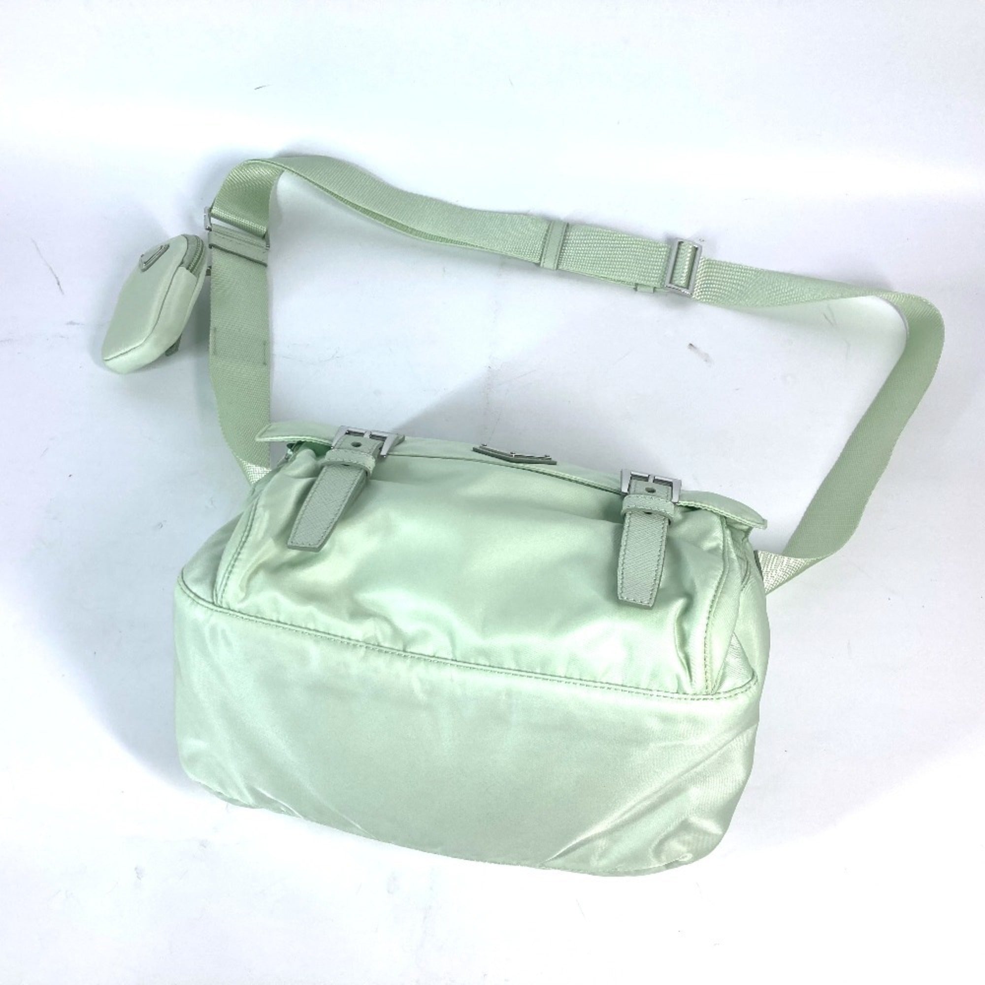 Prada Green Nylon Shoulder Bag (Pre-Owned)