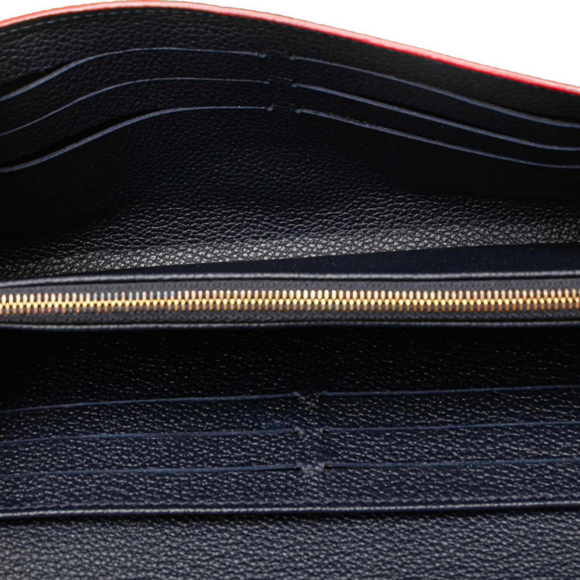Louis Vuitton Monogram Empreinte Marine Rouge Navy Leather Long Wallet (Bi-Fold) (Pre-Owned)