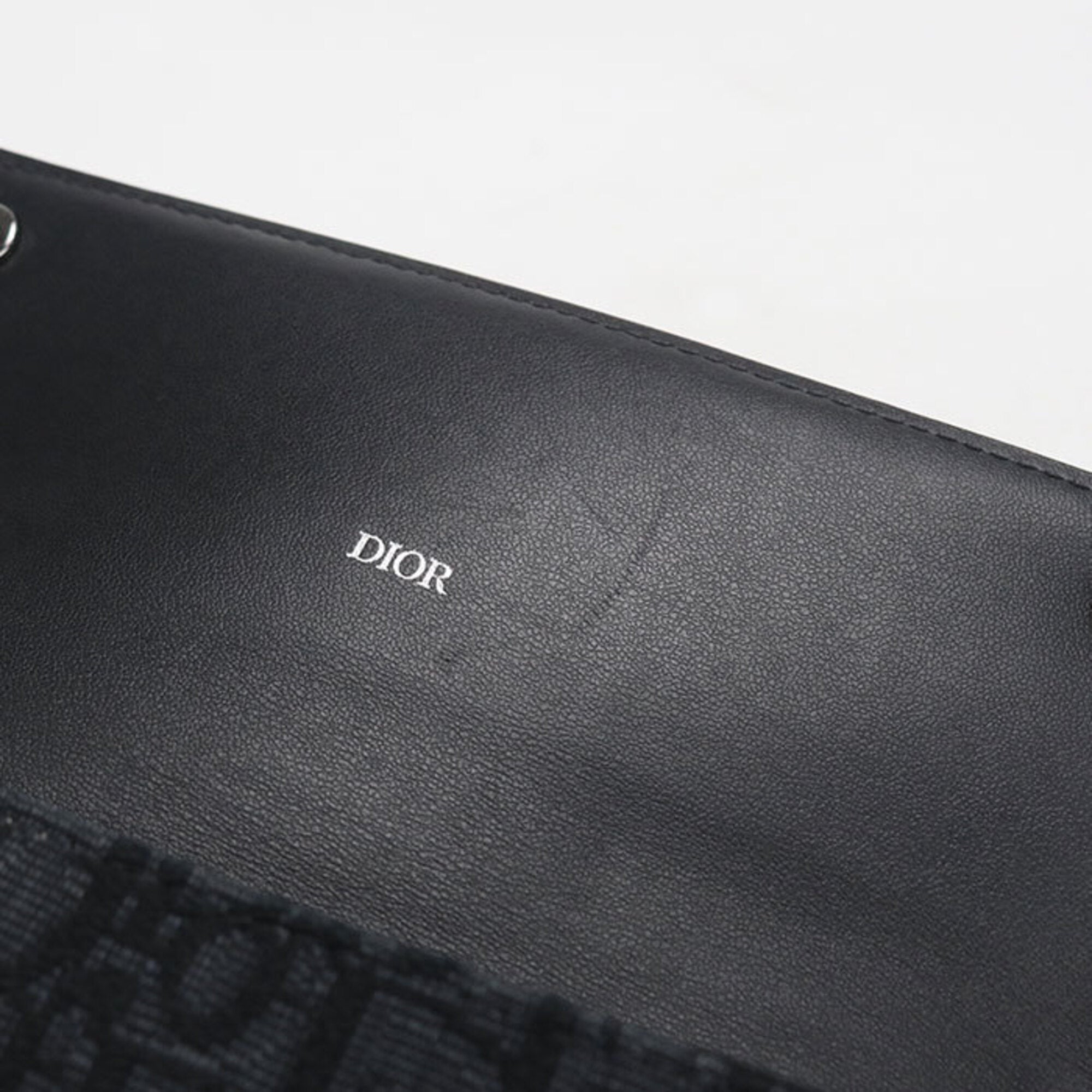 Christian Dior Black Jacquard Long Wallet (Bi-Fold) (Pre-Owned)