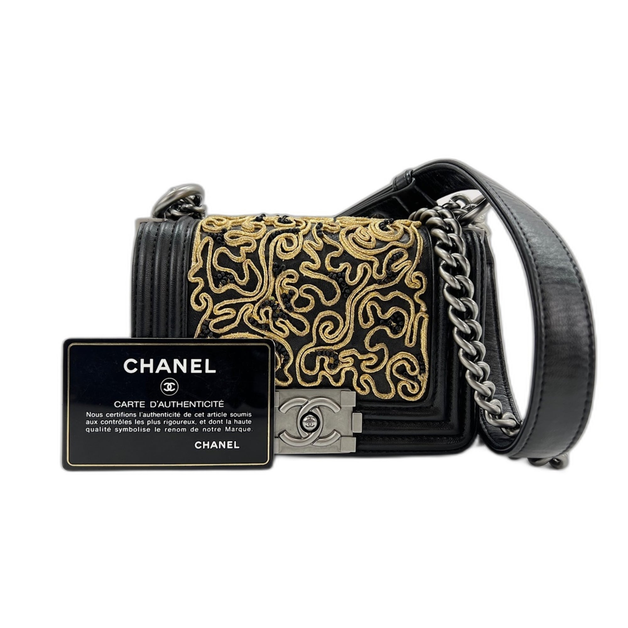 Chanel Black Leather Shoulder Bag (Pre-Owned)