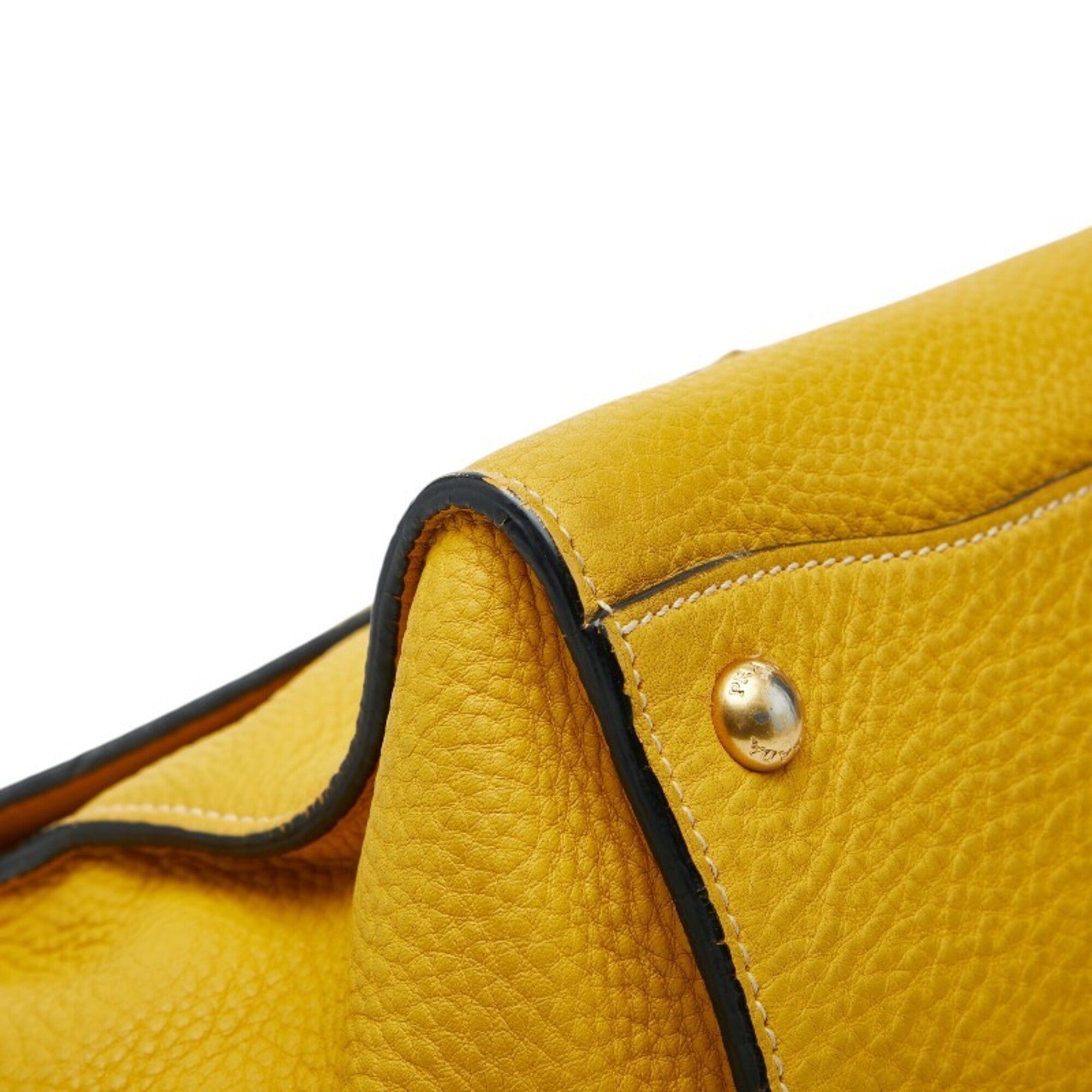 Prada Yellow Handbag Shoulder Bag (Pre-Owned)