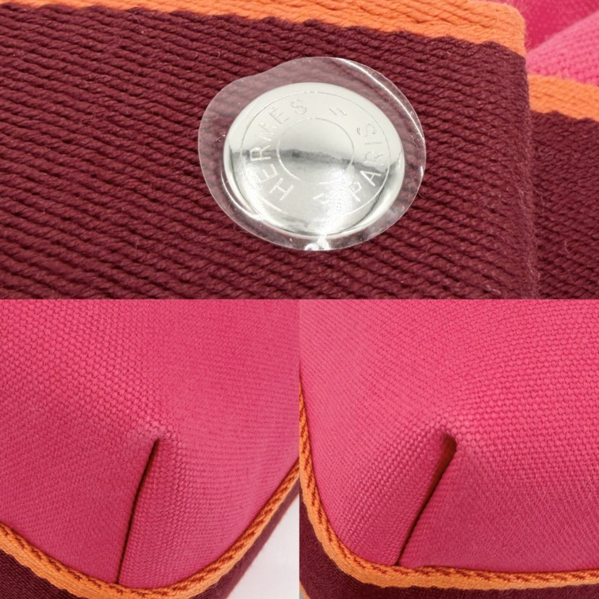 Hermes Pink Cotton Handbag Pouch (Pre-Owned)
