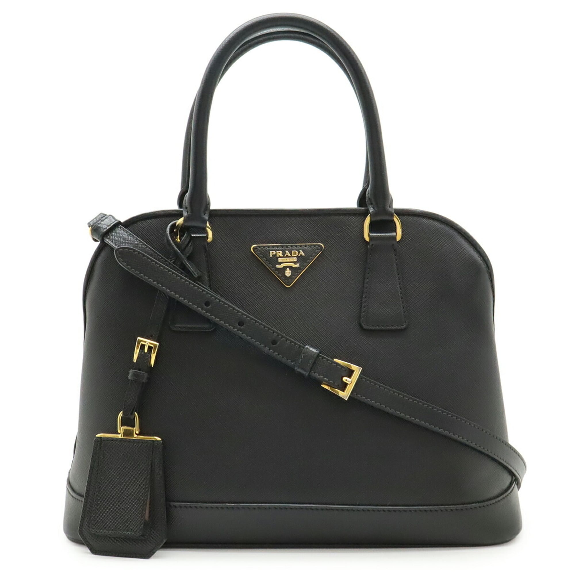 Prada Black Nero Leather Handbag Shoulder Bag (Pre-Owned)