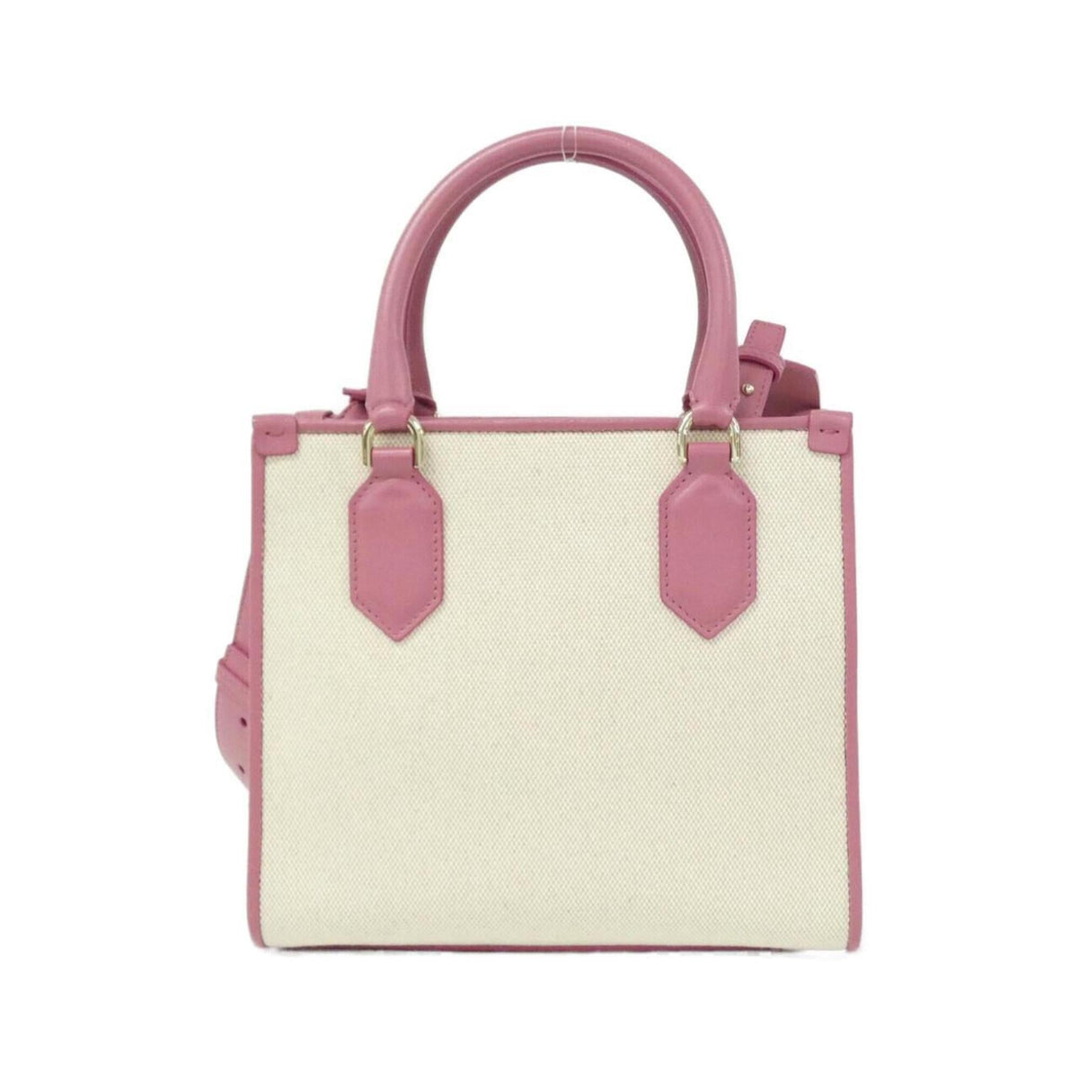 Bvlgari Beige Pink Canvas Handbag (Pre-Owned)