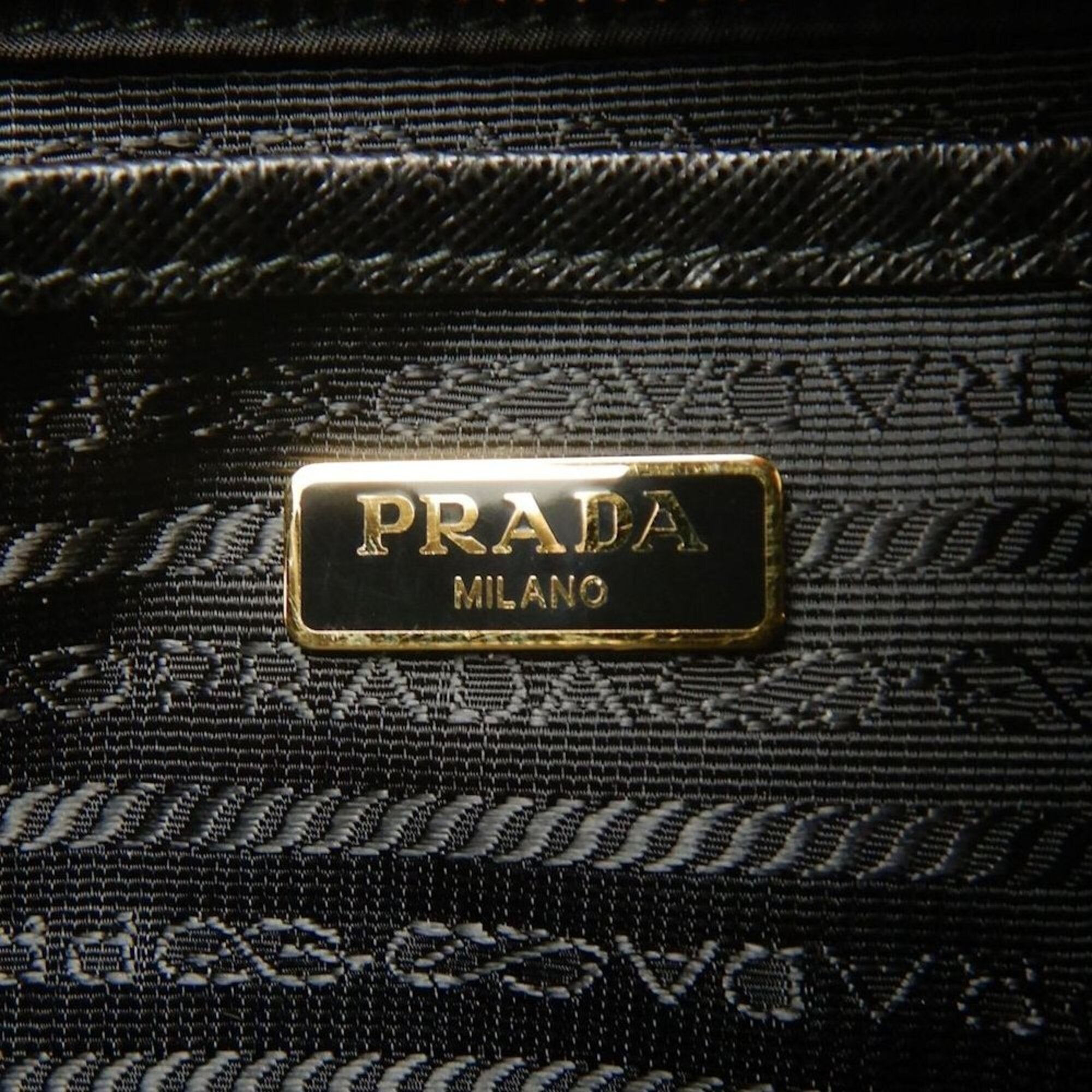 Prada Black Nylon Leather Handbag (Pre-Owned)