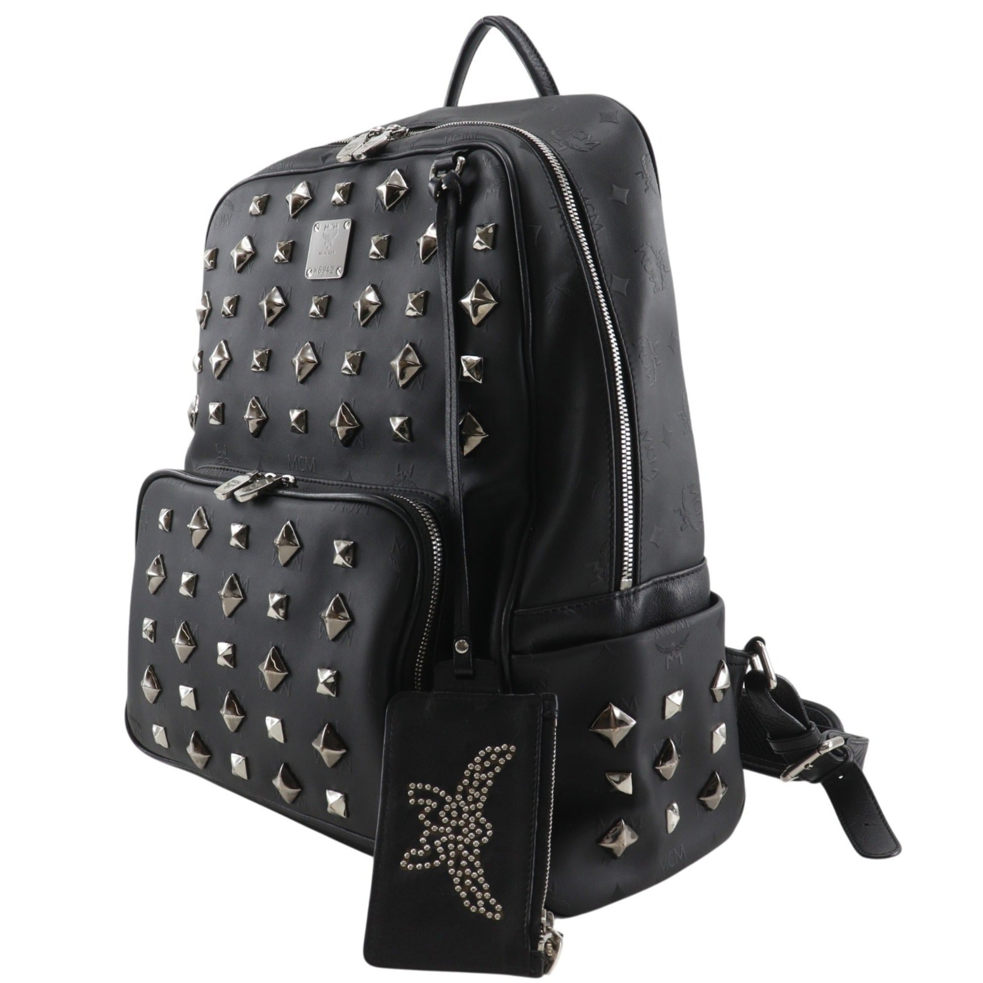 Mcm Black Pvc Backpack (Pre-Owned)