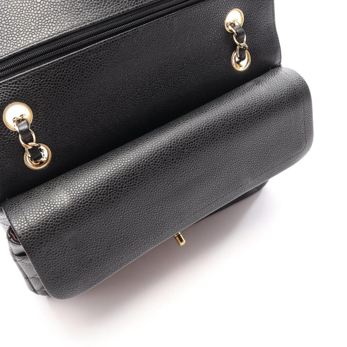 Chanel Black Grained Calfskin Handbag Shoulder Bag (Pre-Owned)