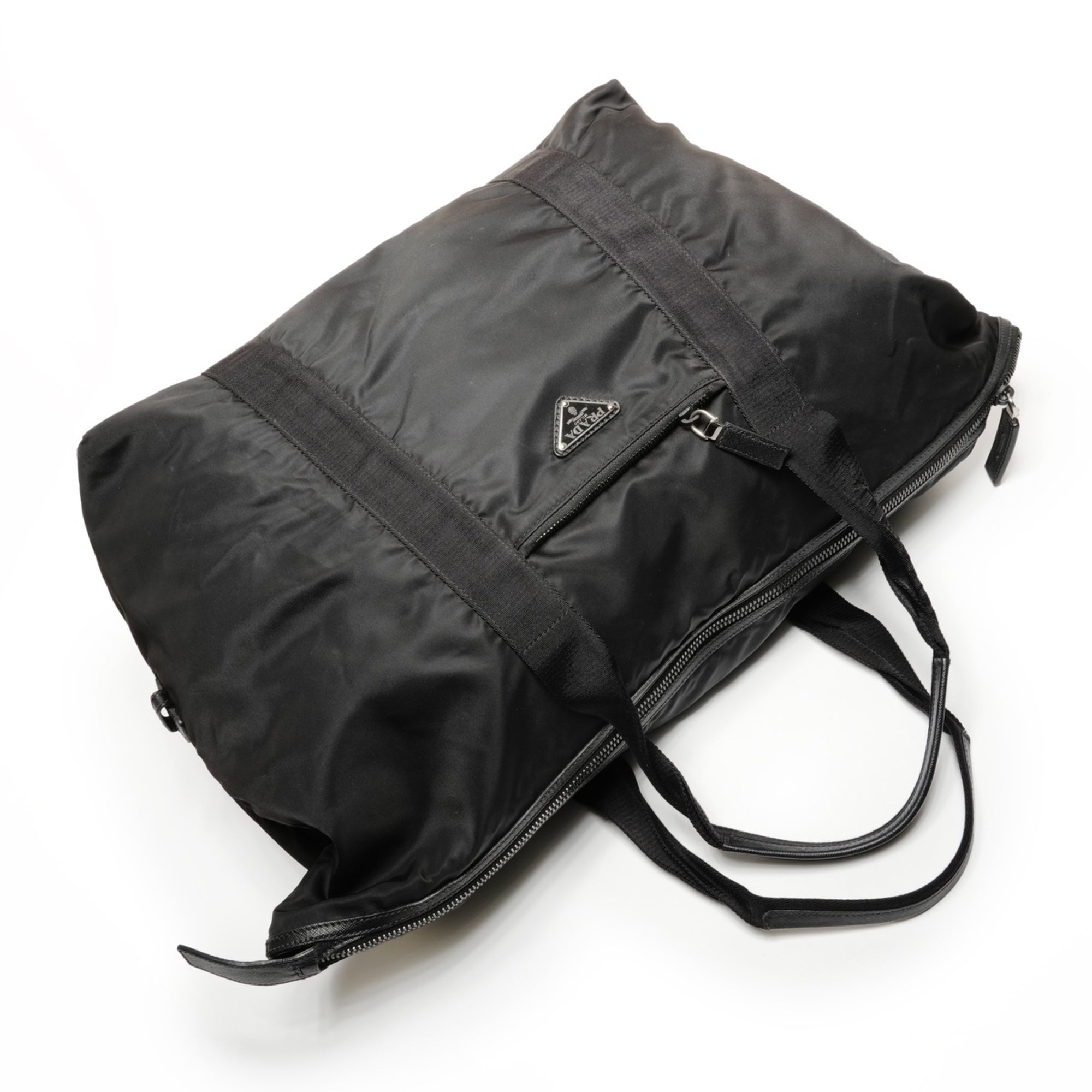 Prada Black Nylon Boston Bag (Pre-Owned)