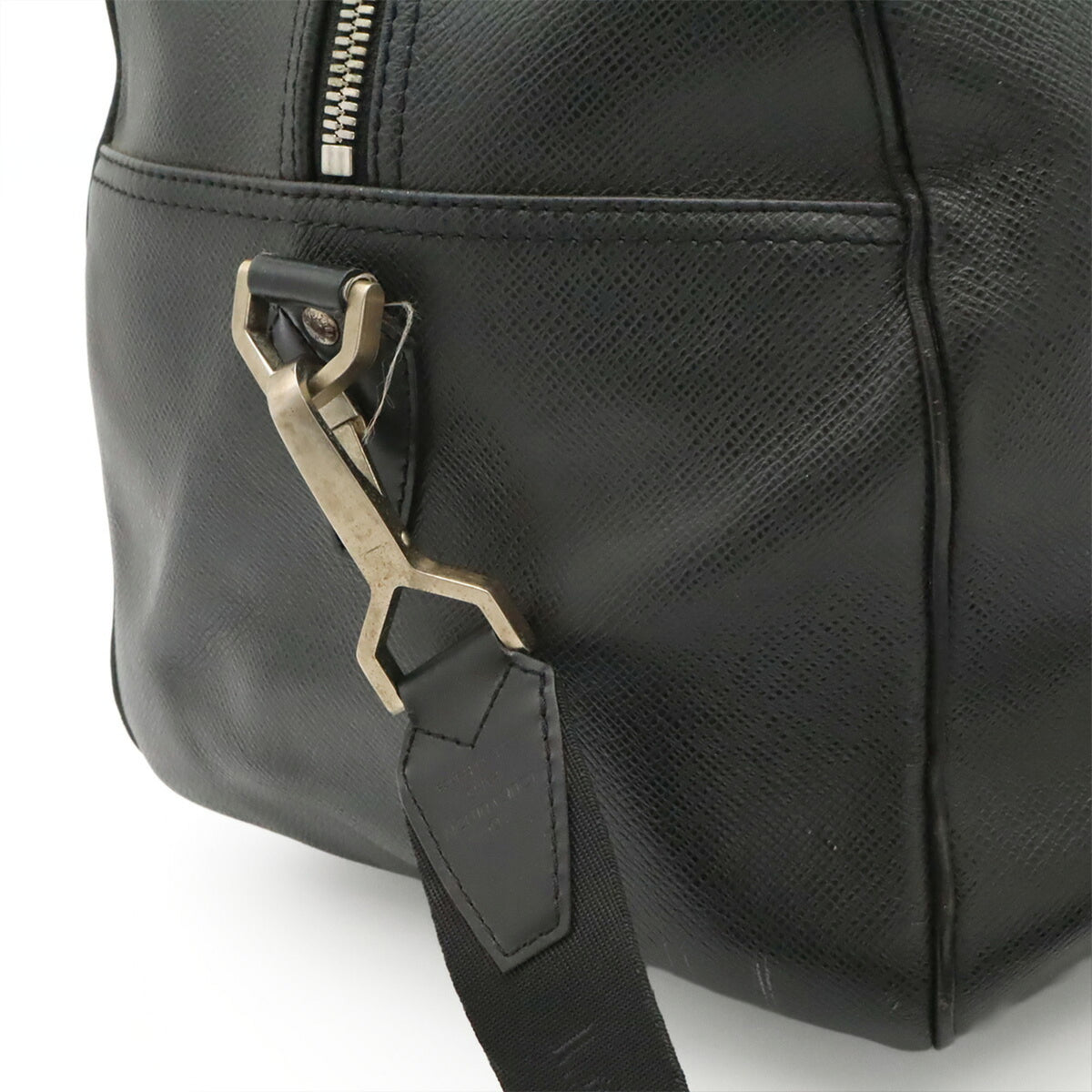 Louis Vuitton Ardoise Black White Taiga Leather Boston Bag Shoulder Bag (Pre-Owned)