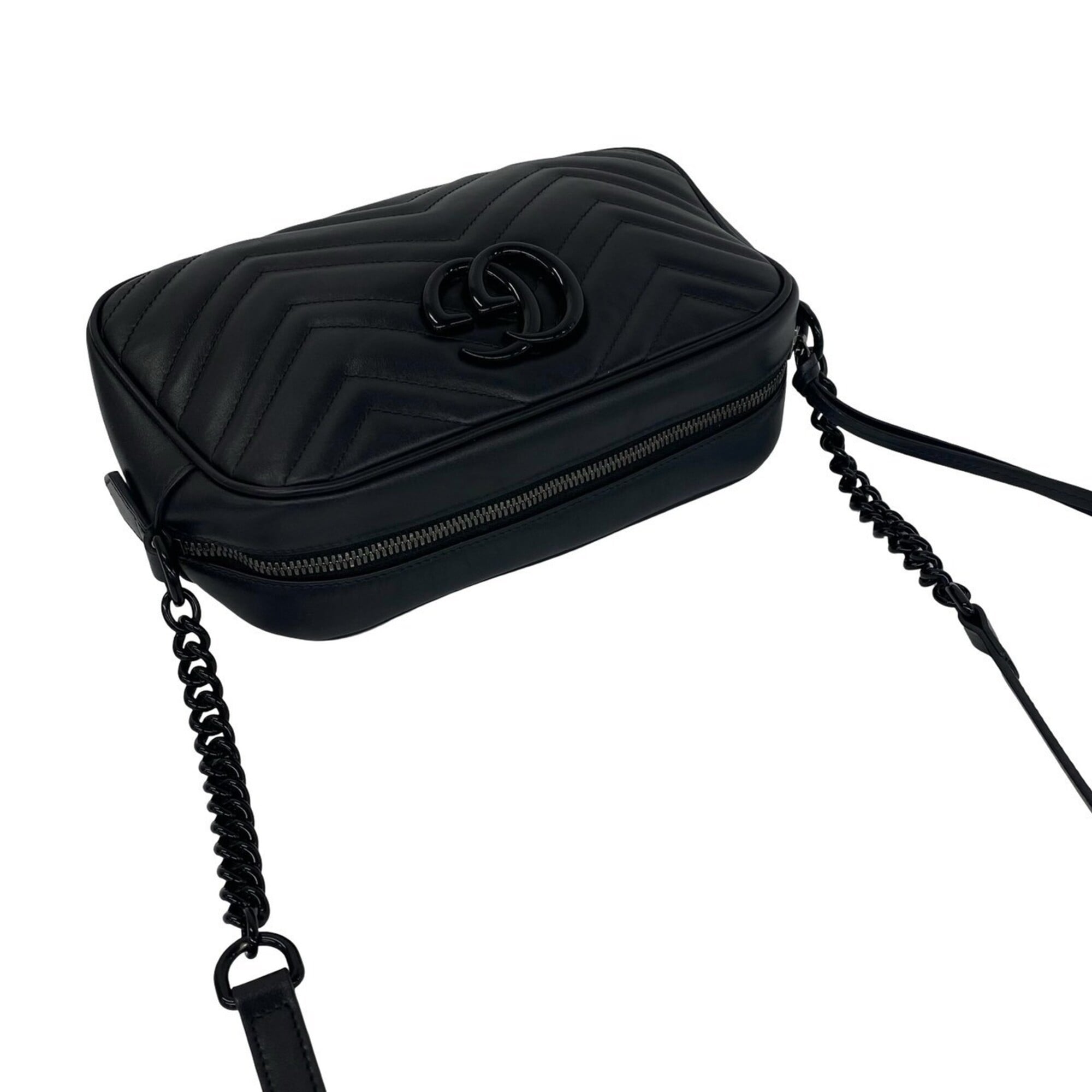 Gucci Black Leather Pochette Shoulder Bag (Pre-Owned)