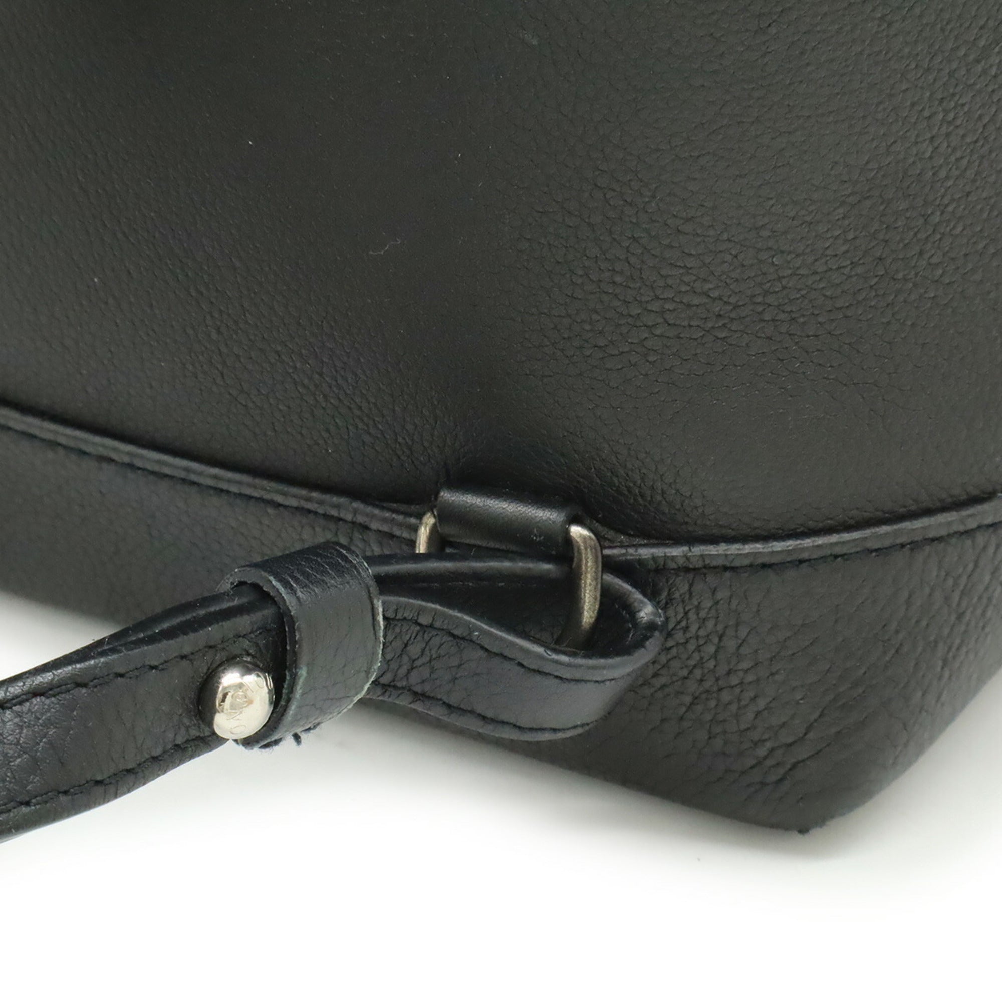Louis Vuitton Black Noir Leather Backpack (Pre-Owned)