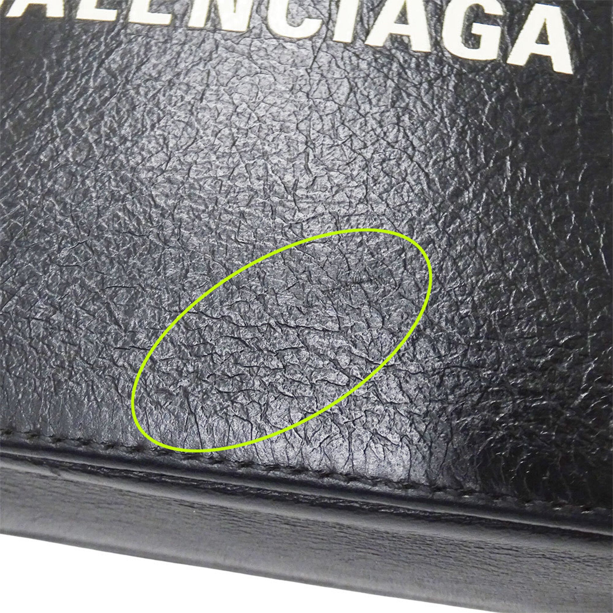 Balenciaga Black Leather Handbag Shoulder Bag (Pre-Owned)