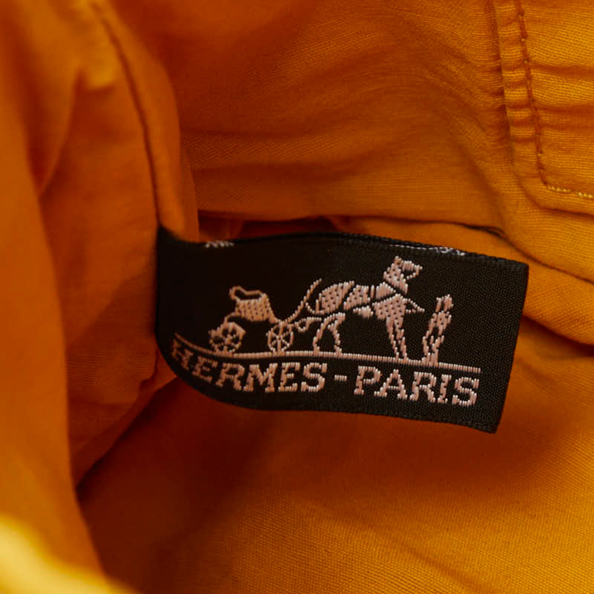 Hermes Yellow Canvas Pouch (Pre-Owned)