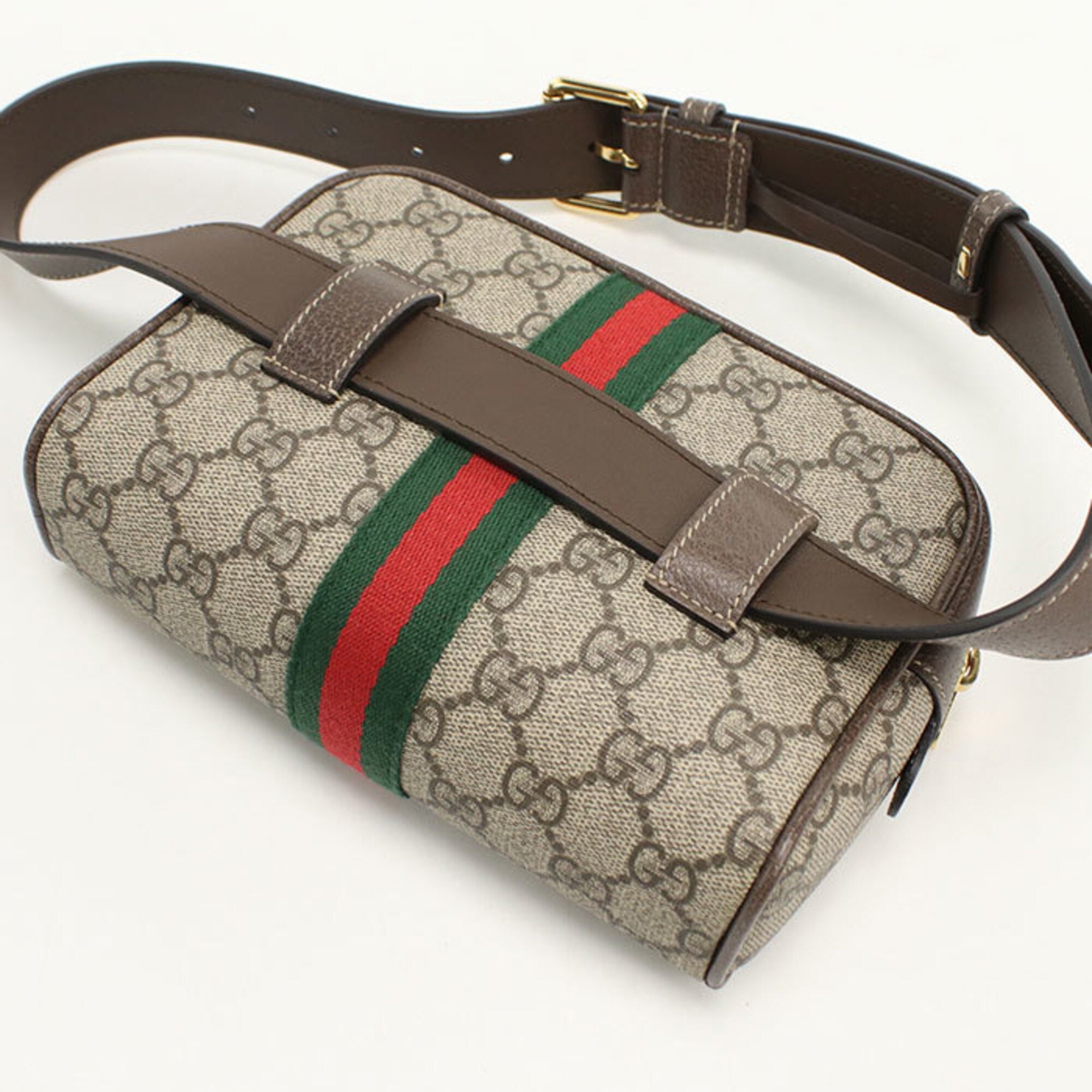 Gucci Beige Gg Supreme Leather Sling Bag (Pre-Owned)