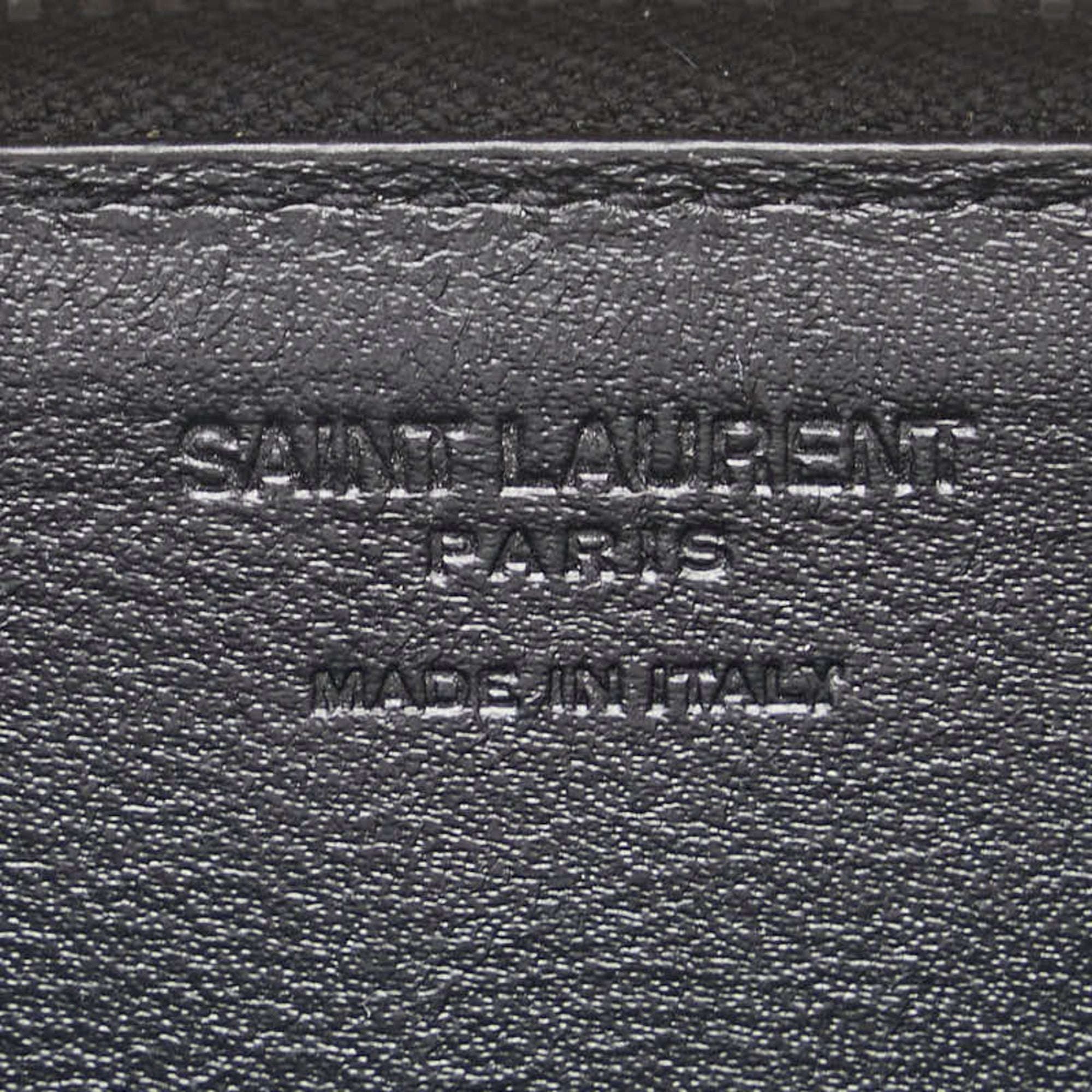 Saint Laurent Black Leather Coin Purse/Coin Case (Pre-Owned)