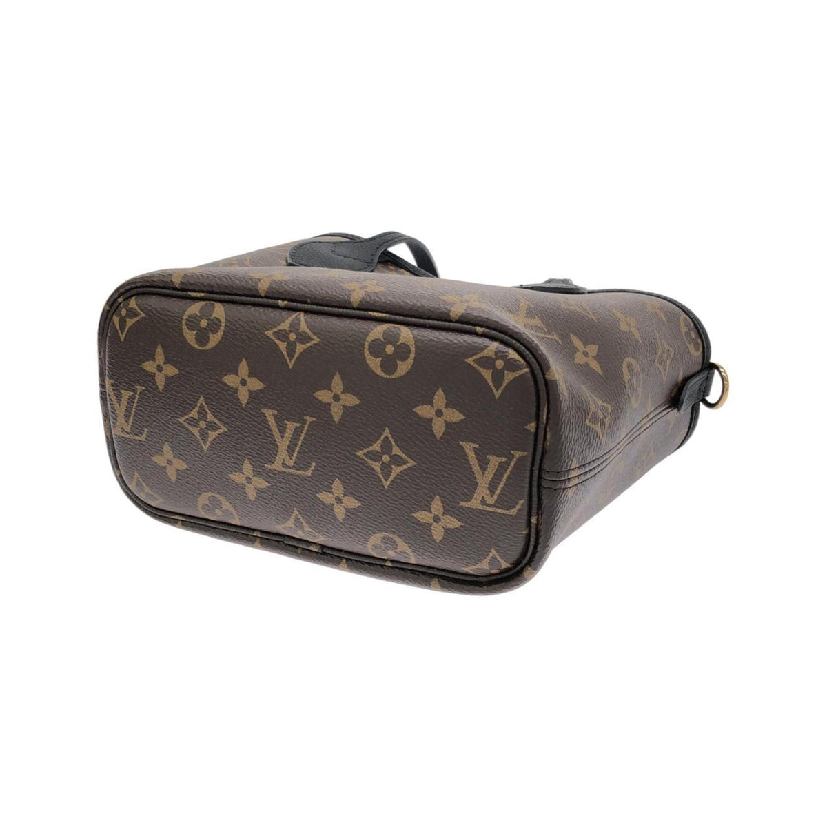 Louis Vuitton Black Marron Coated Canvas Leather Handbag Pouch (Pre-Owned)