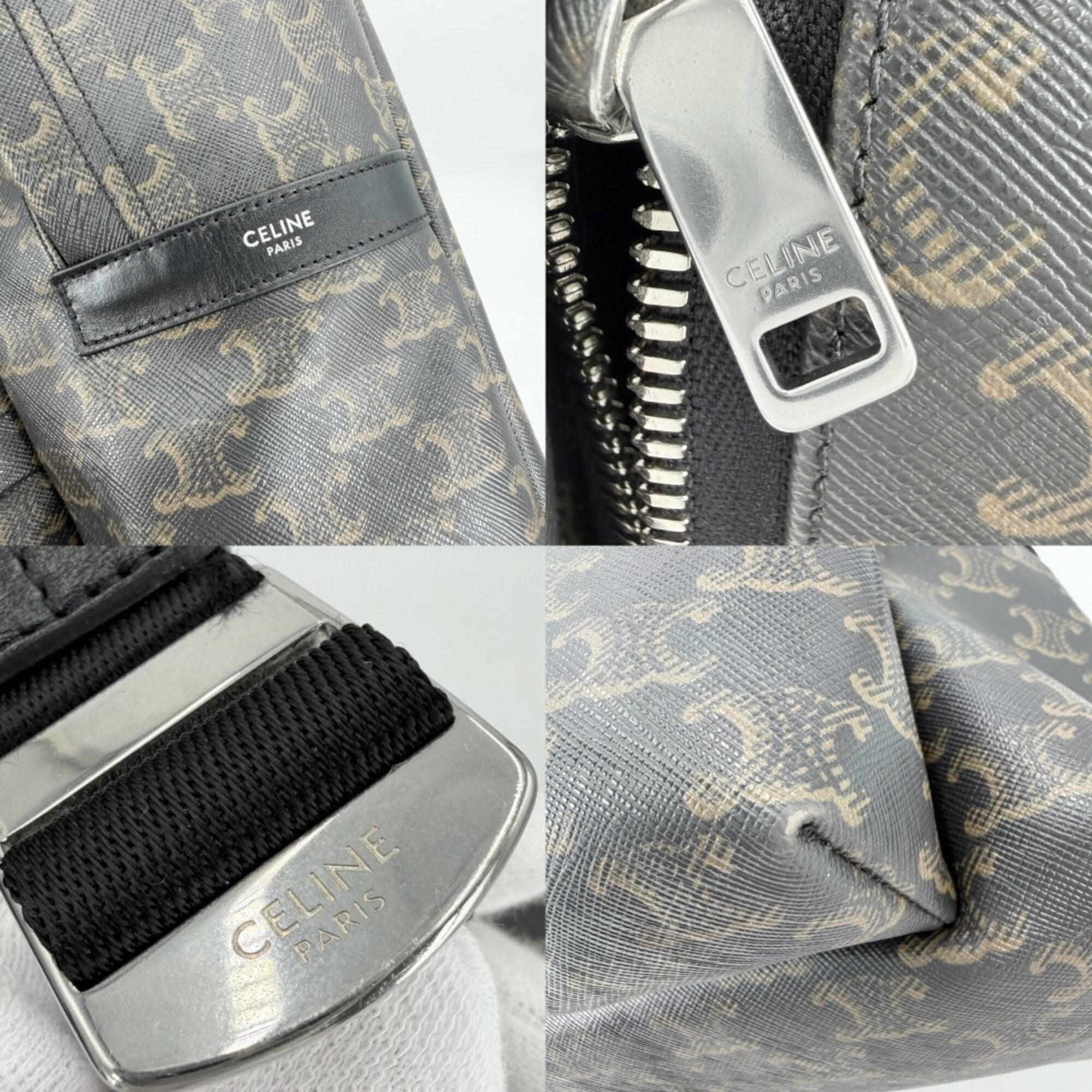 Celine Black Brown Leather Backpack (Pre-Owned)