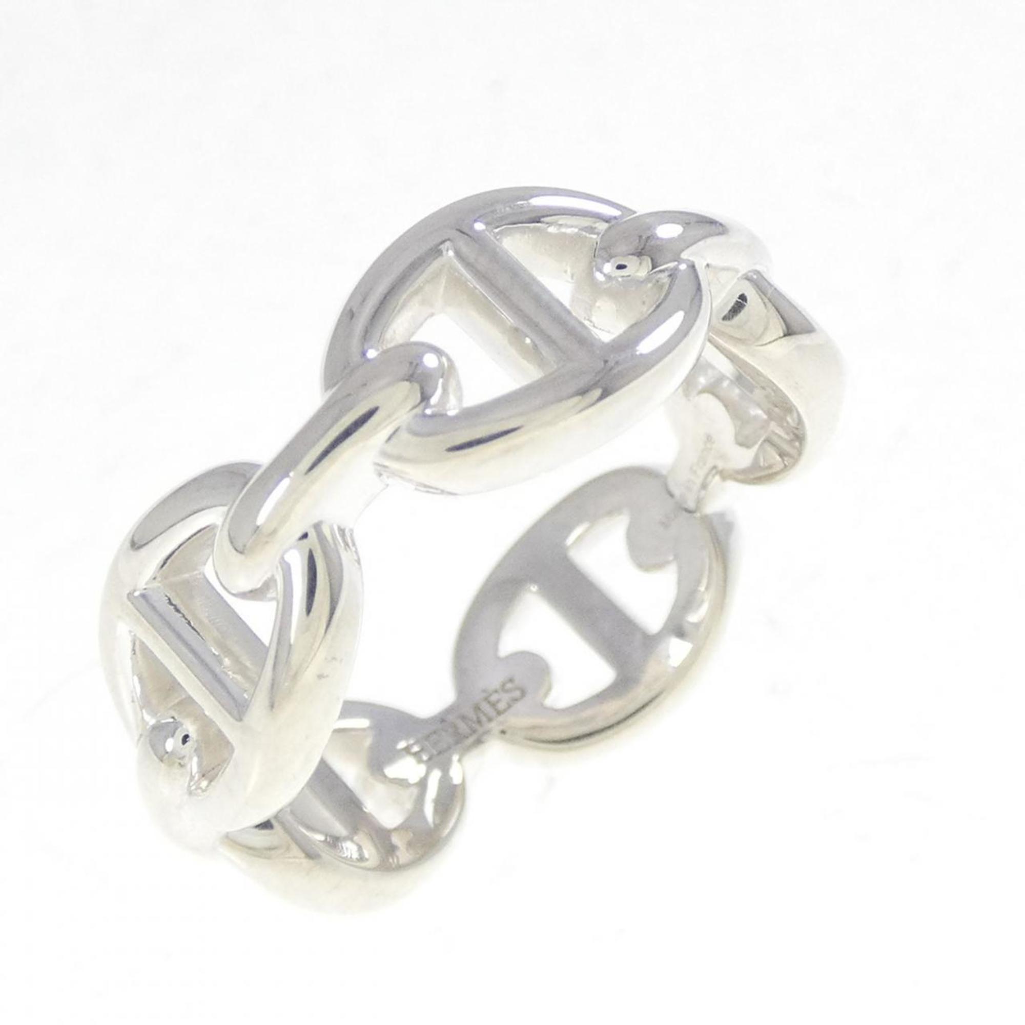 Hermes Silver 925 Band Ring (Pre-Owned)