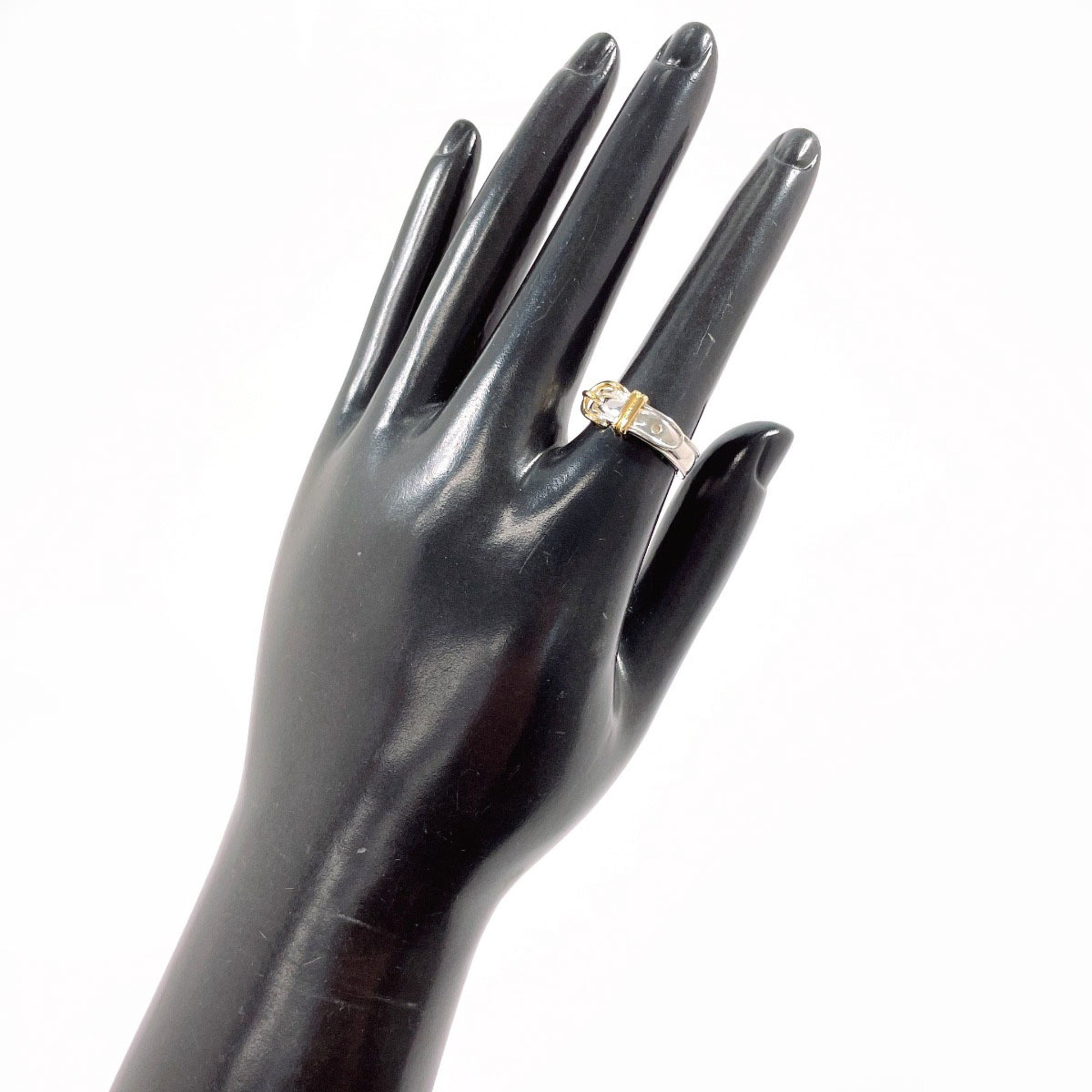 Hermes Gold Silver Yellow Gold (18K) Silver 925 Band Ring (Pre-Owned)