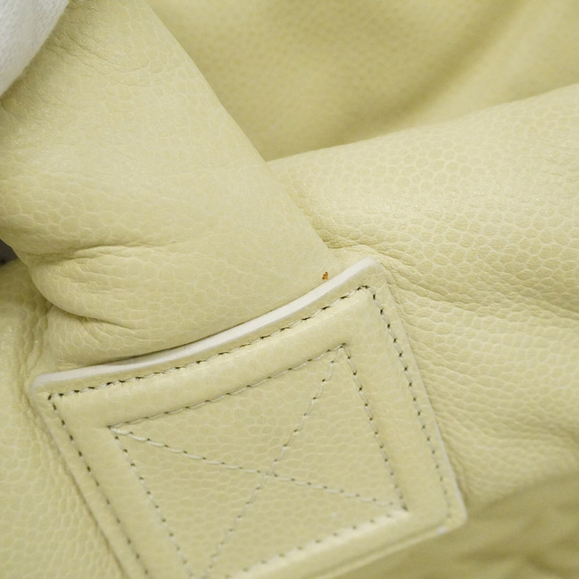 Chanel Light Green Grained Calfskin Tote Bag (Pre-Owned)