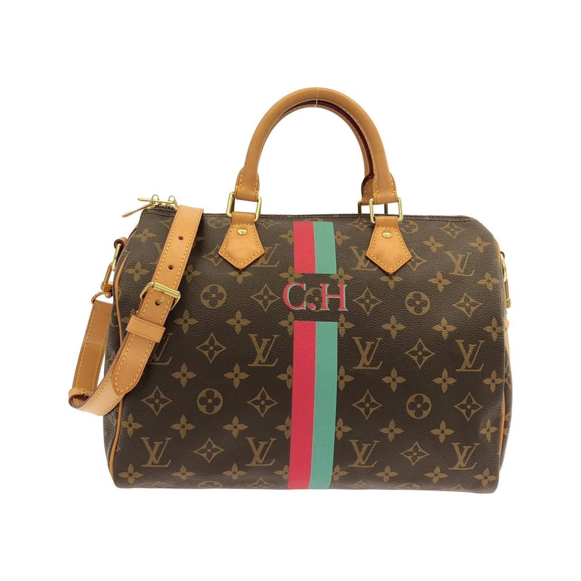 Louis Vuitton Marron Monogram Coated Canvas Boston Bag (Pre-Owned)