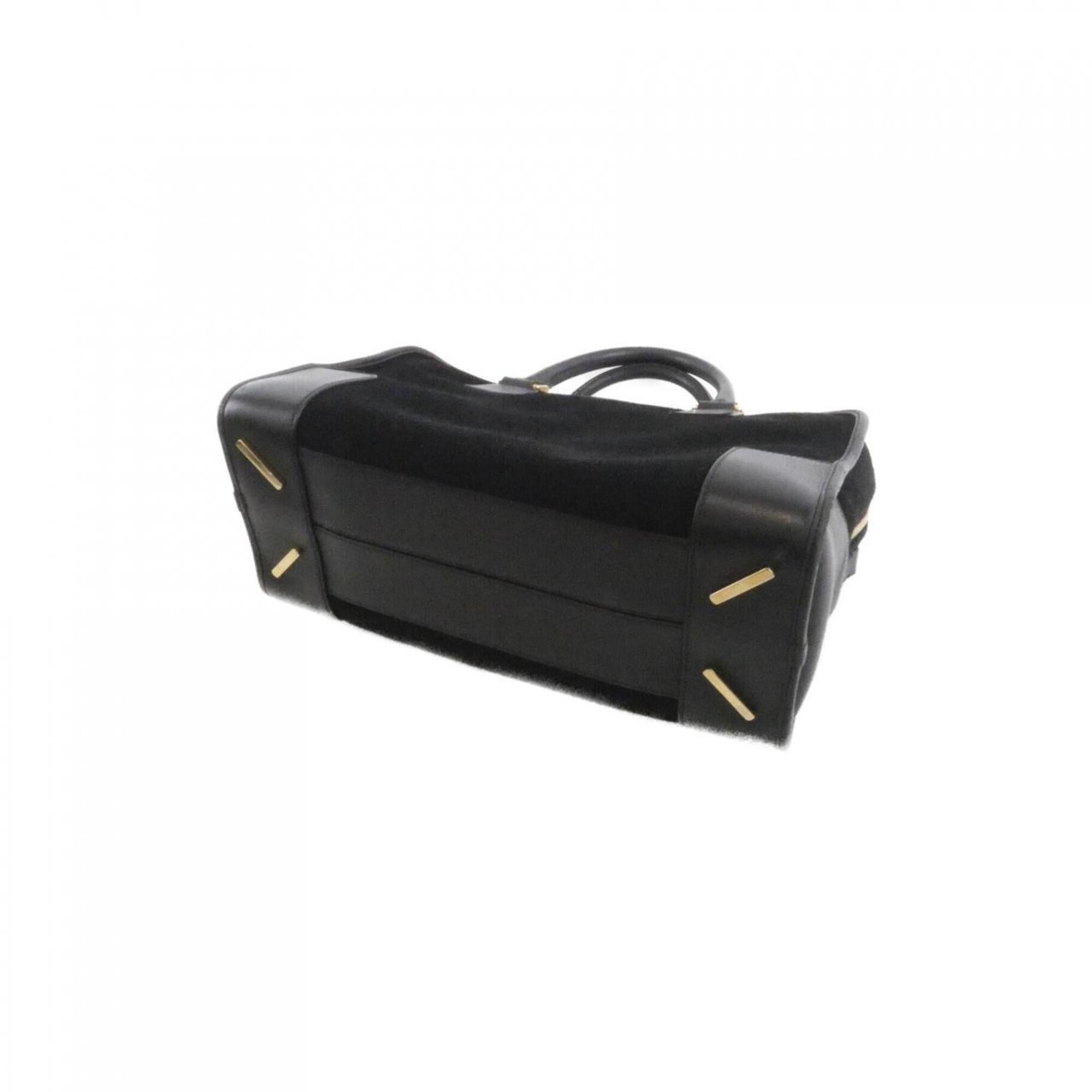 Loewe Black Suede Leather Handbag (Pre-Owned)