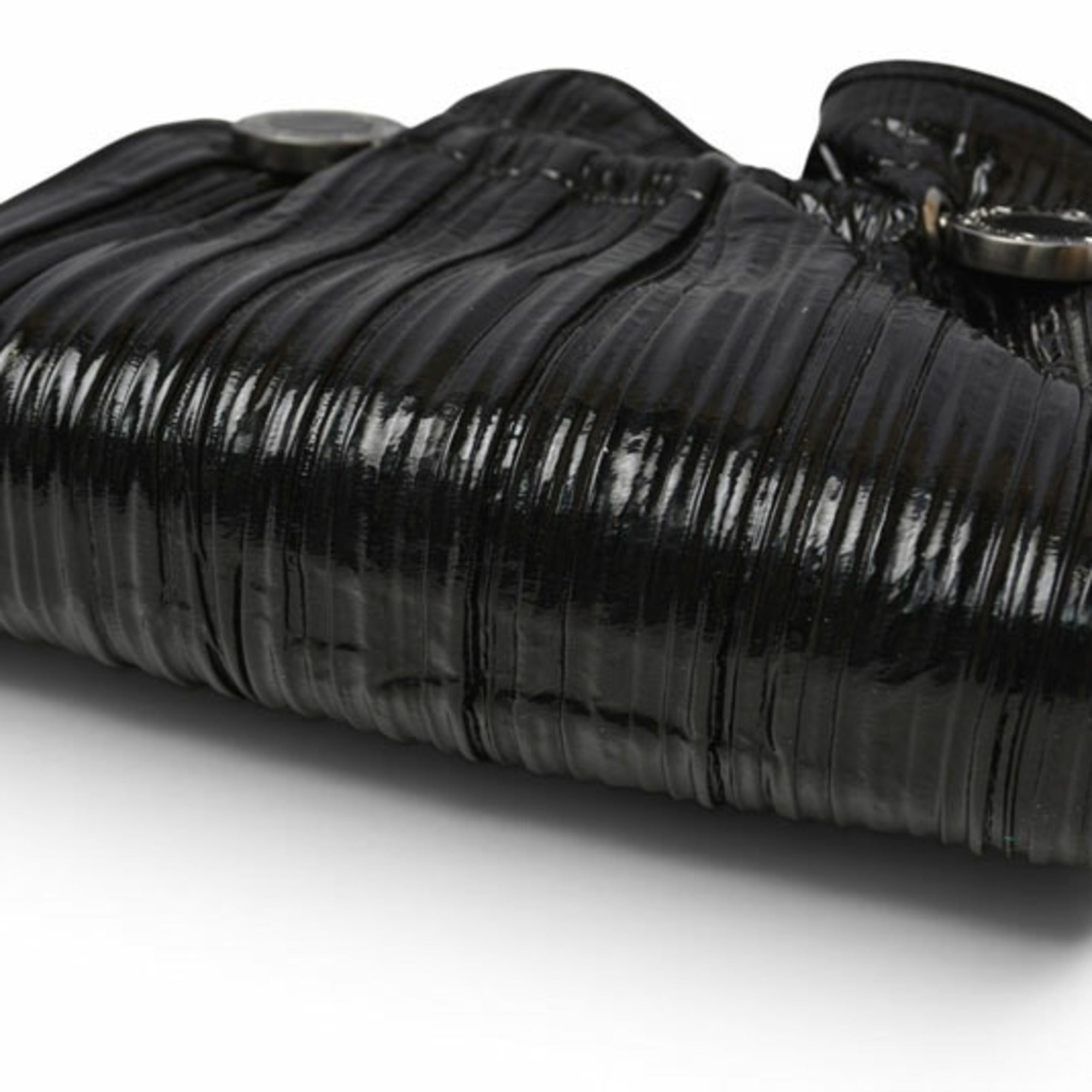 Bvlgari Black Patent Leather Clutch Bag (Pre-Owned)