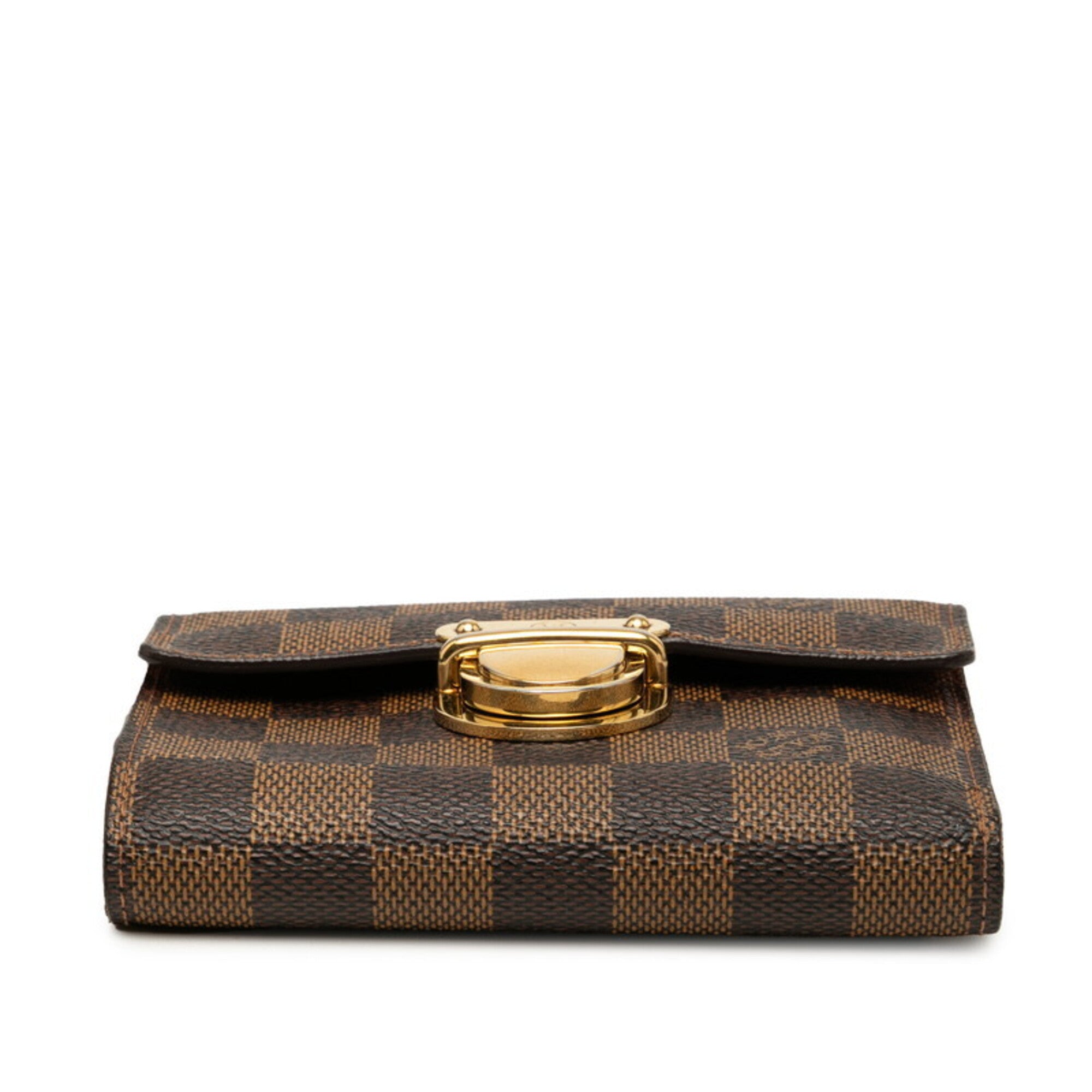 Louis Vuitton Brown Pvc Leather Wallet (Tri-Fold) (Pre-Owned)
