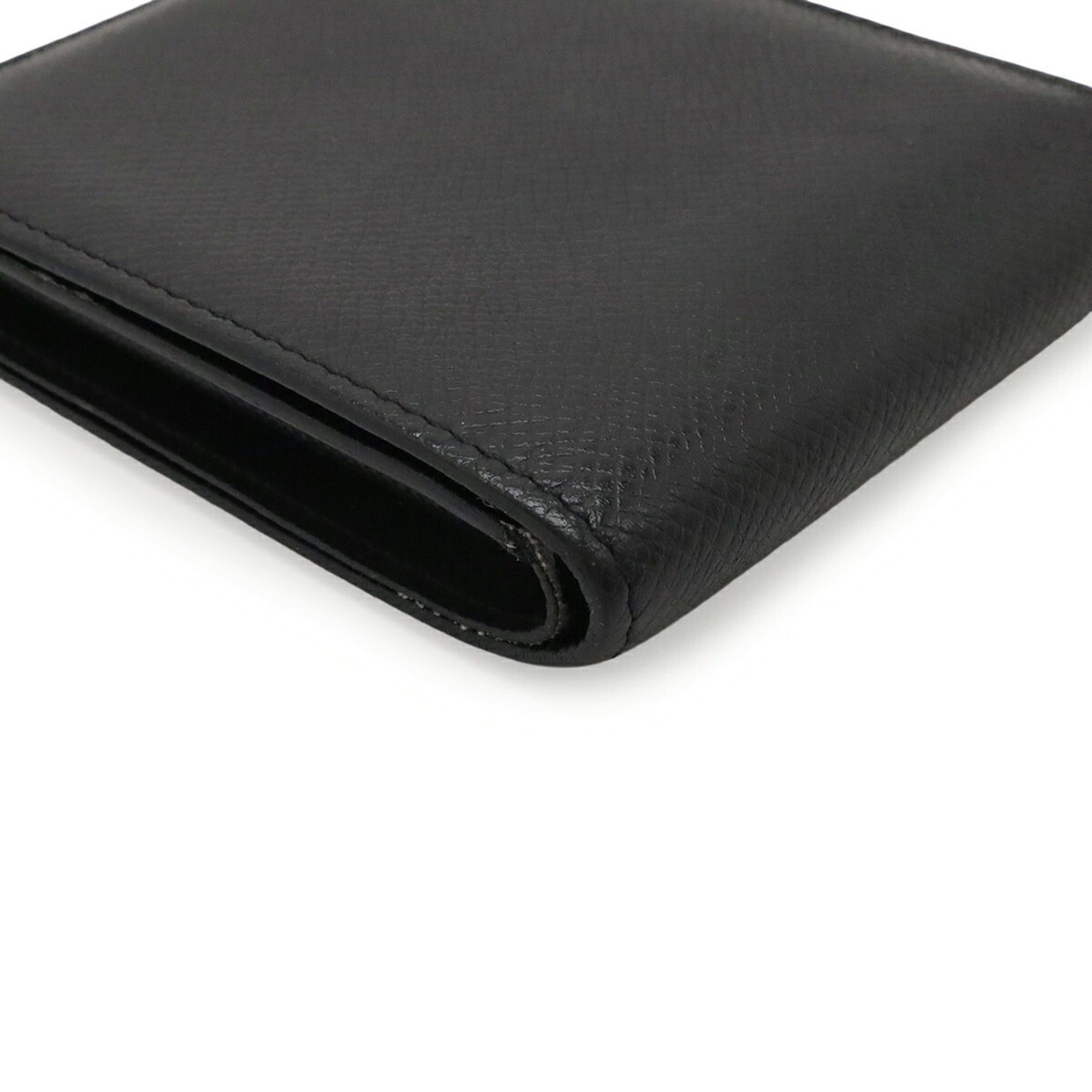 Louis Vuitton Black Noir Taiga Leather Wallet (Bi-Fold) (Pre-Owned)