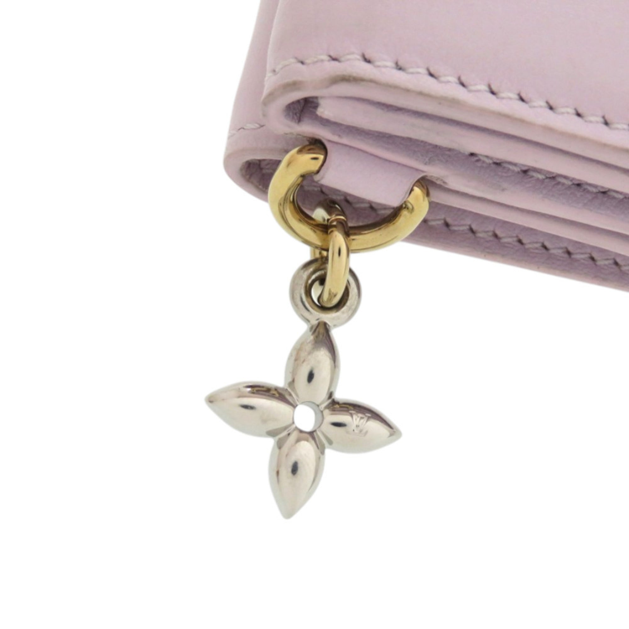 Louis Vuitton Purple Leather Wallet (Tri-Fold) (Pre-Owned)