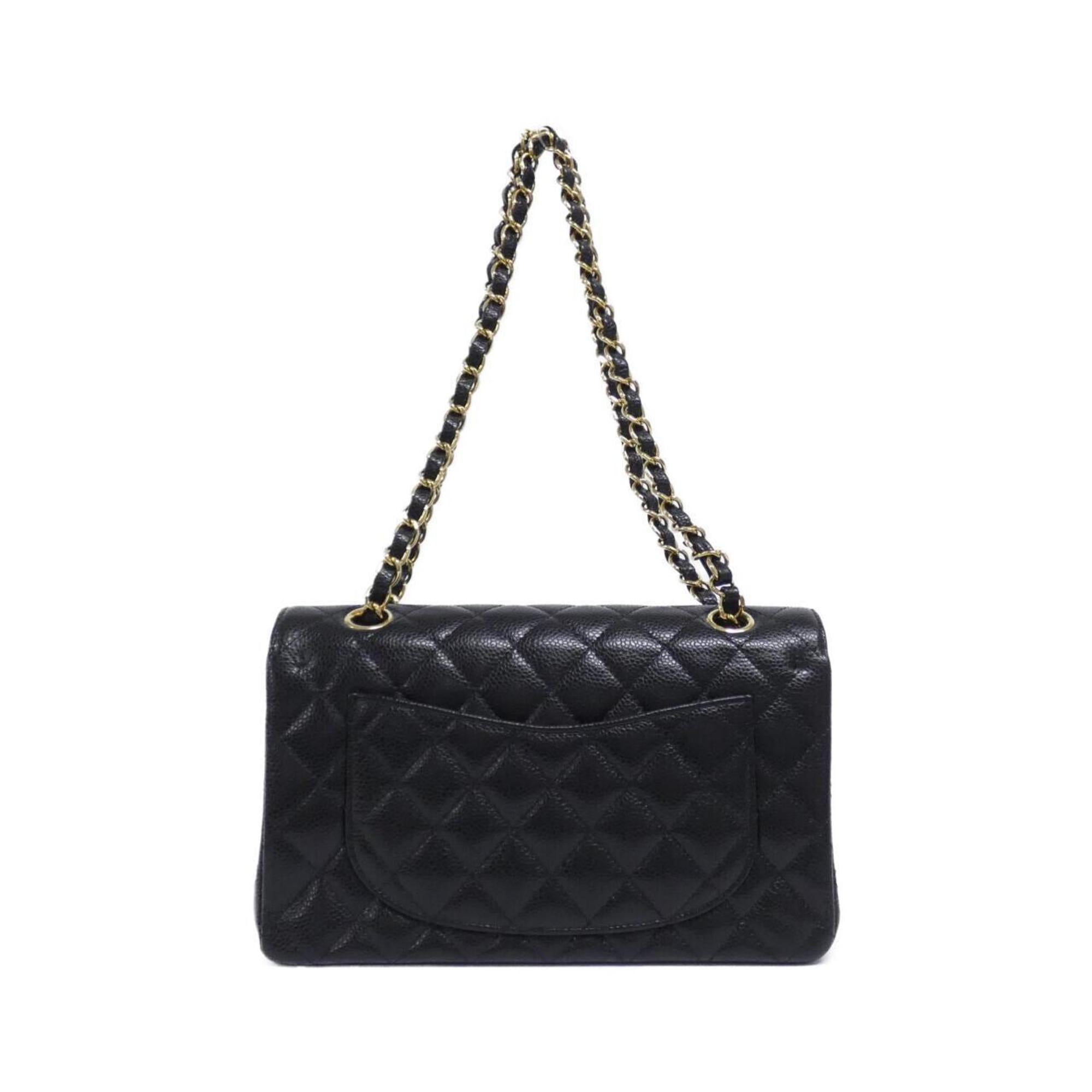 Chanel Black Grained Calfskin Shoulder Bag (Pre-Owned)
