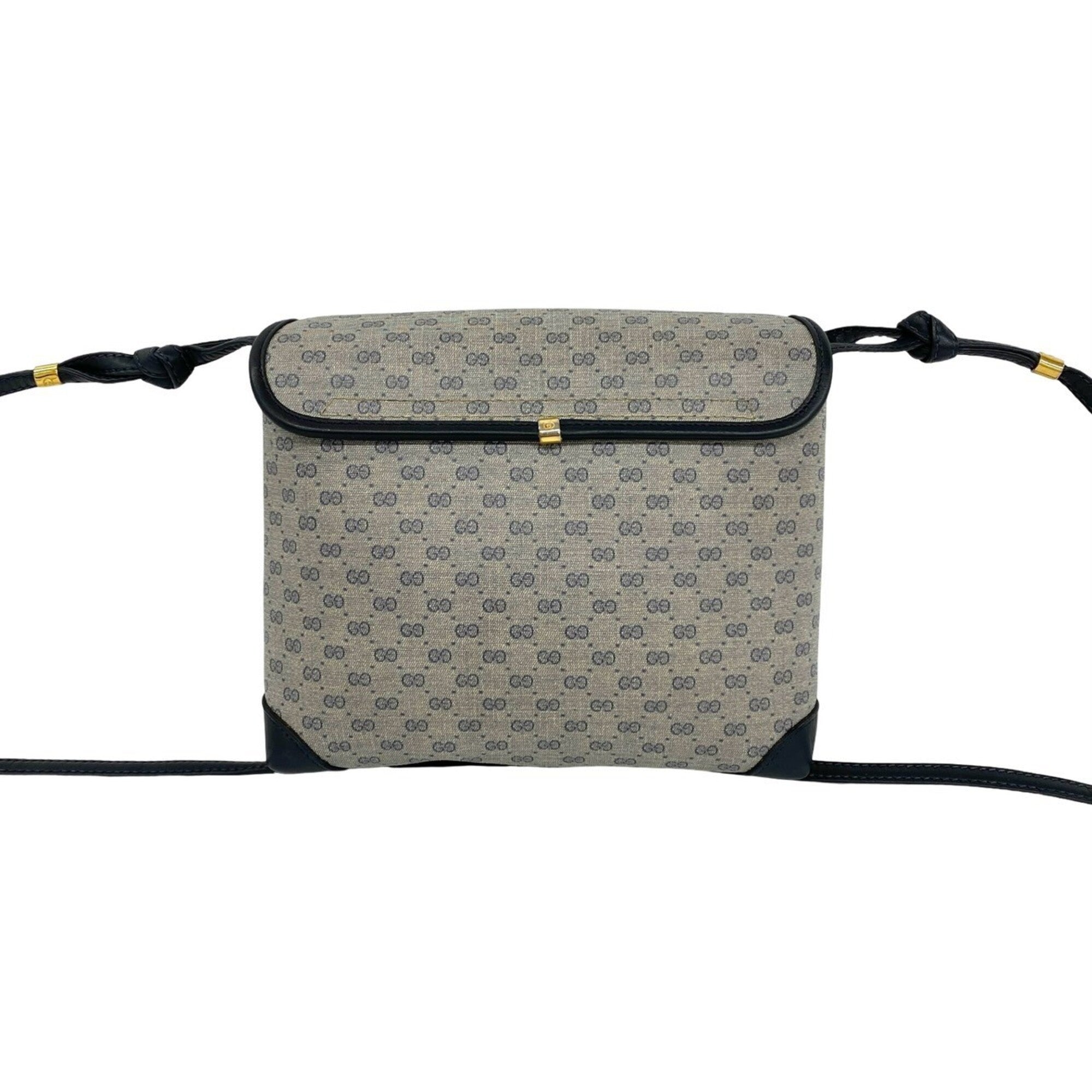 Gucci Navy Leather Pvc Pochette Shoulder Bag (Pre-Owned)