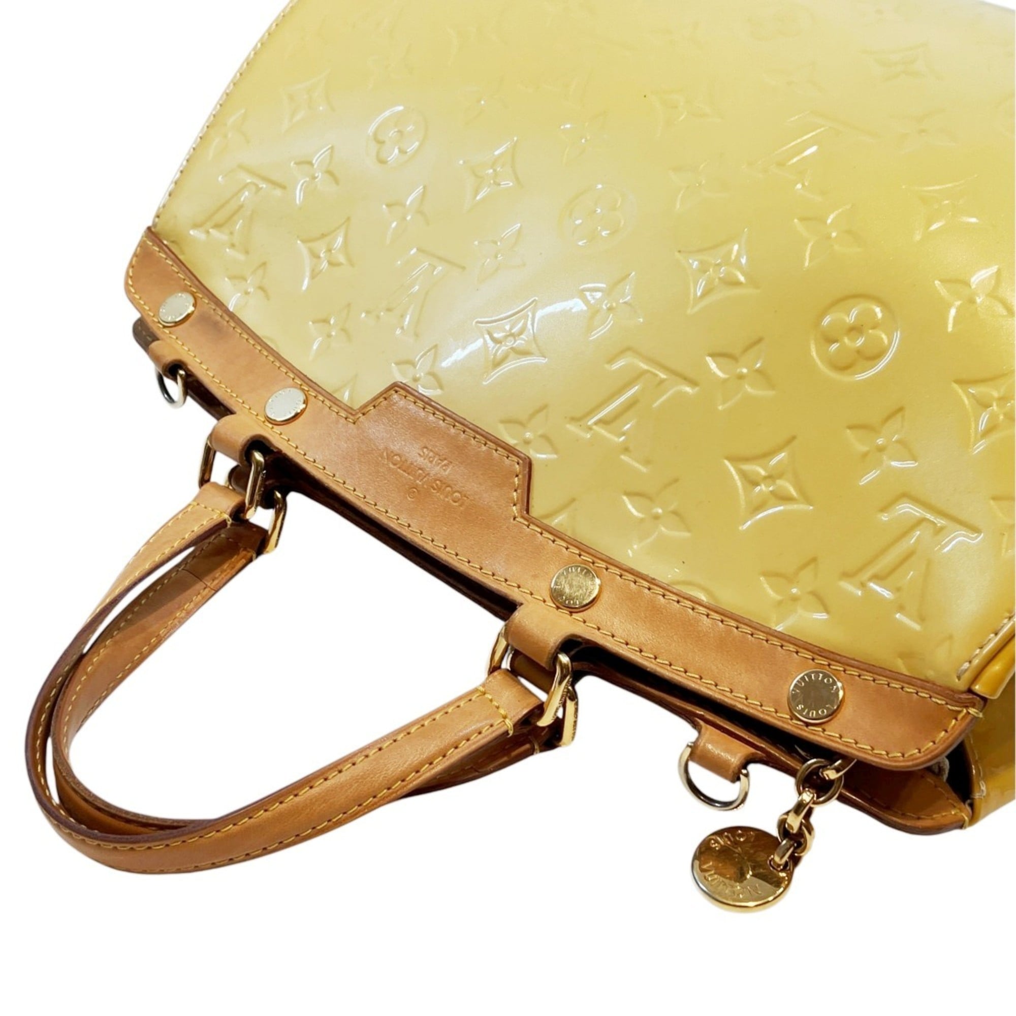 Louis Vuitton Vernis Yellow Leather Handbag (Pre-Owned)