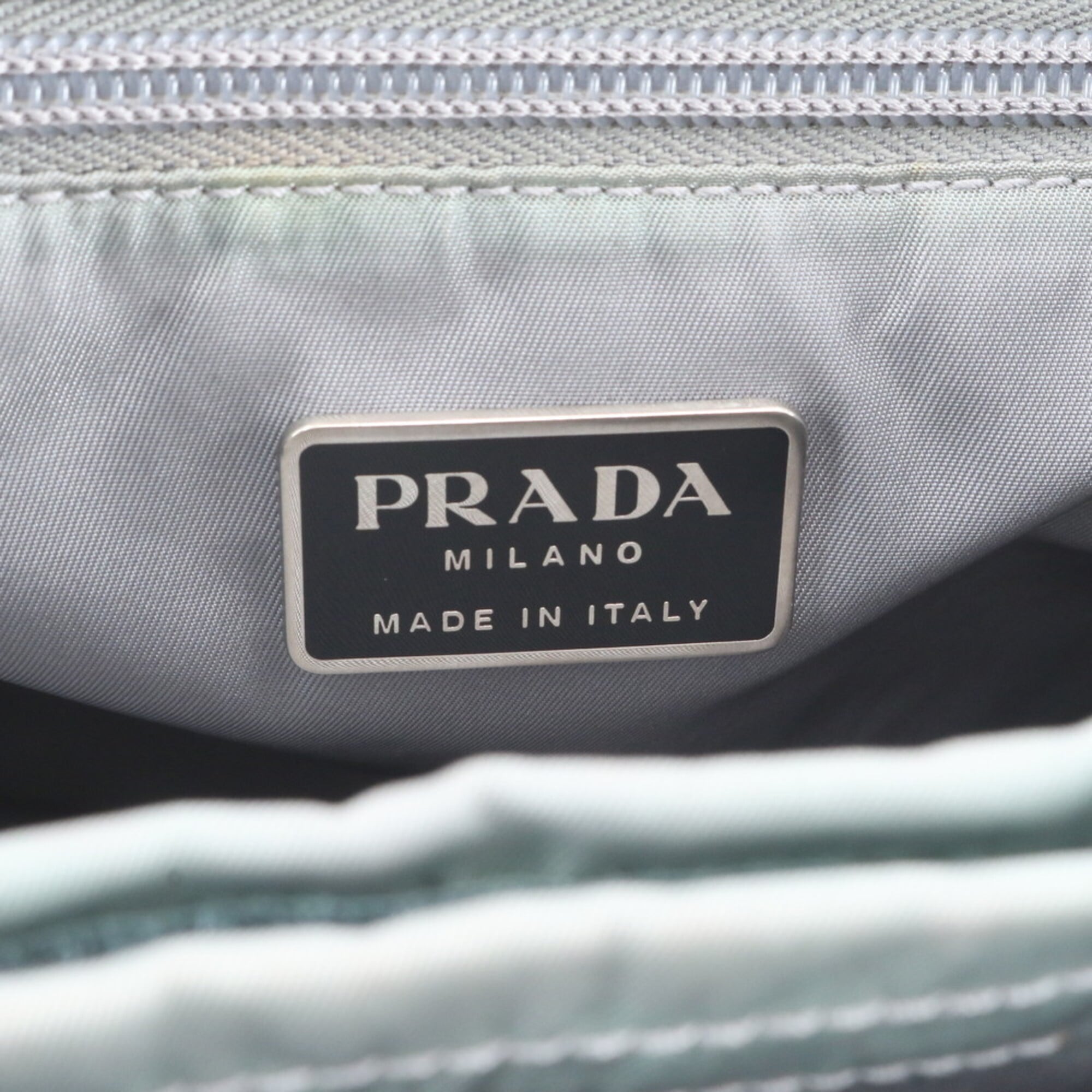 Prada Gray Handbag Tote Bag (Pre-Owned)