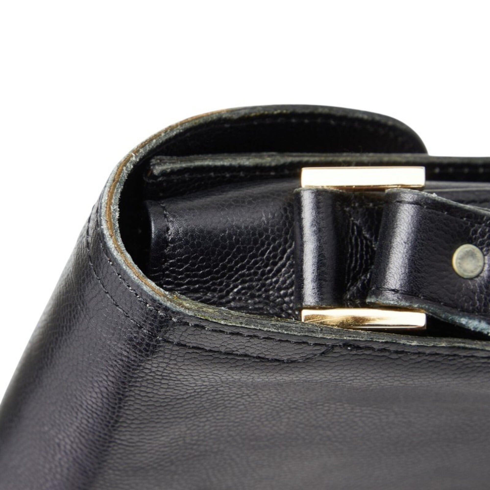 Saint Laurent Black Leather Shoulder Bag (Pre-Owned)