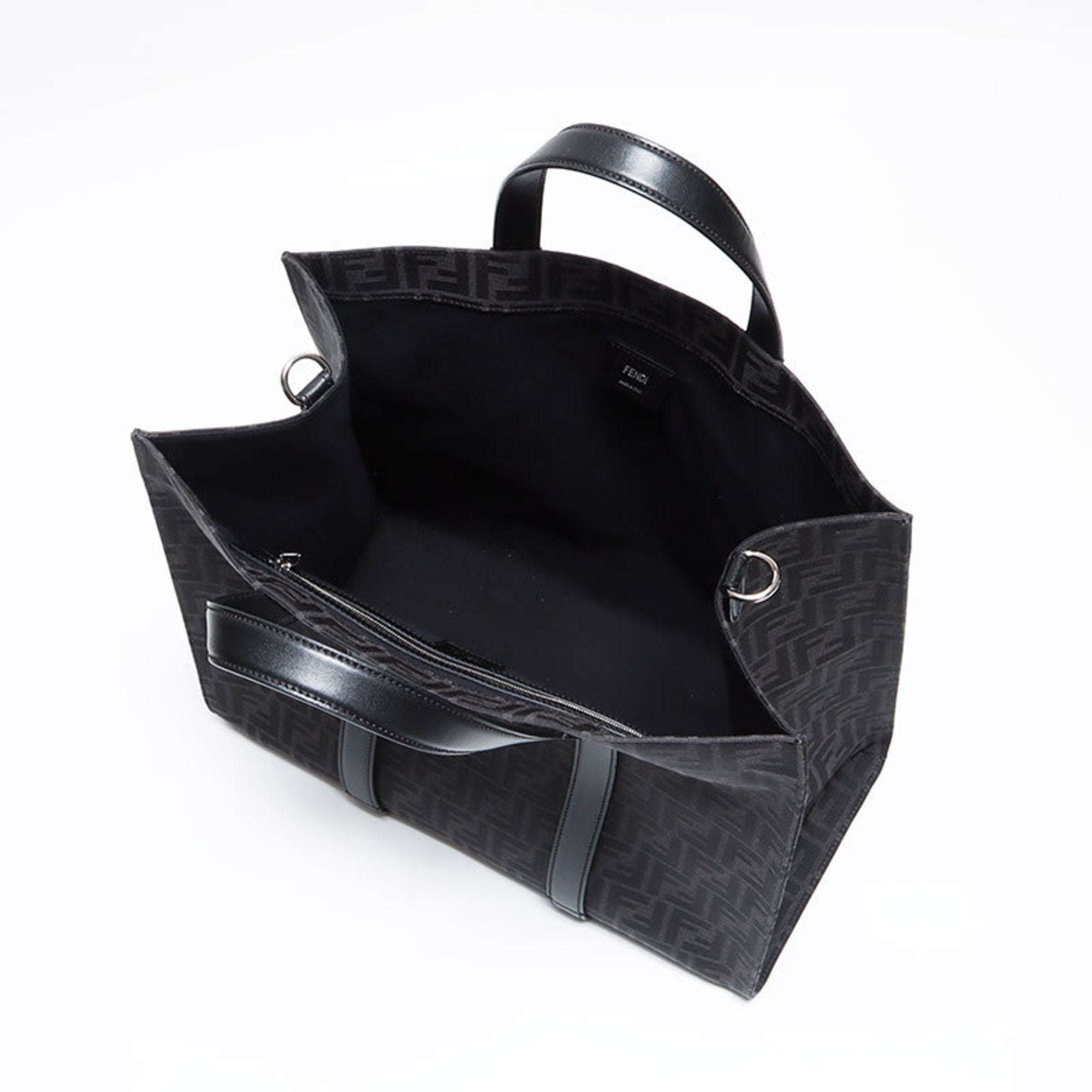 Fendi Black Leather Tote Bag (Pre-Owned)