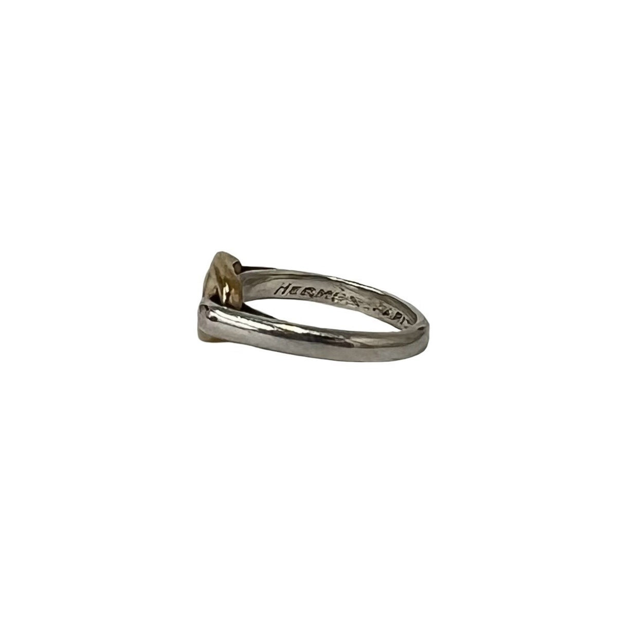 Hermes Gold Silver Yellow Gold (18K) Silver 925 Band Ring (Pre-Owned)