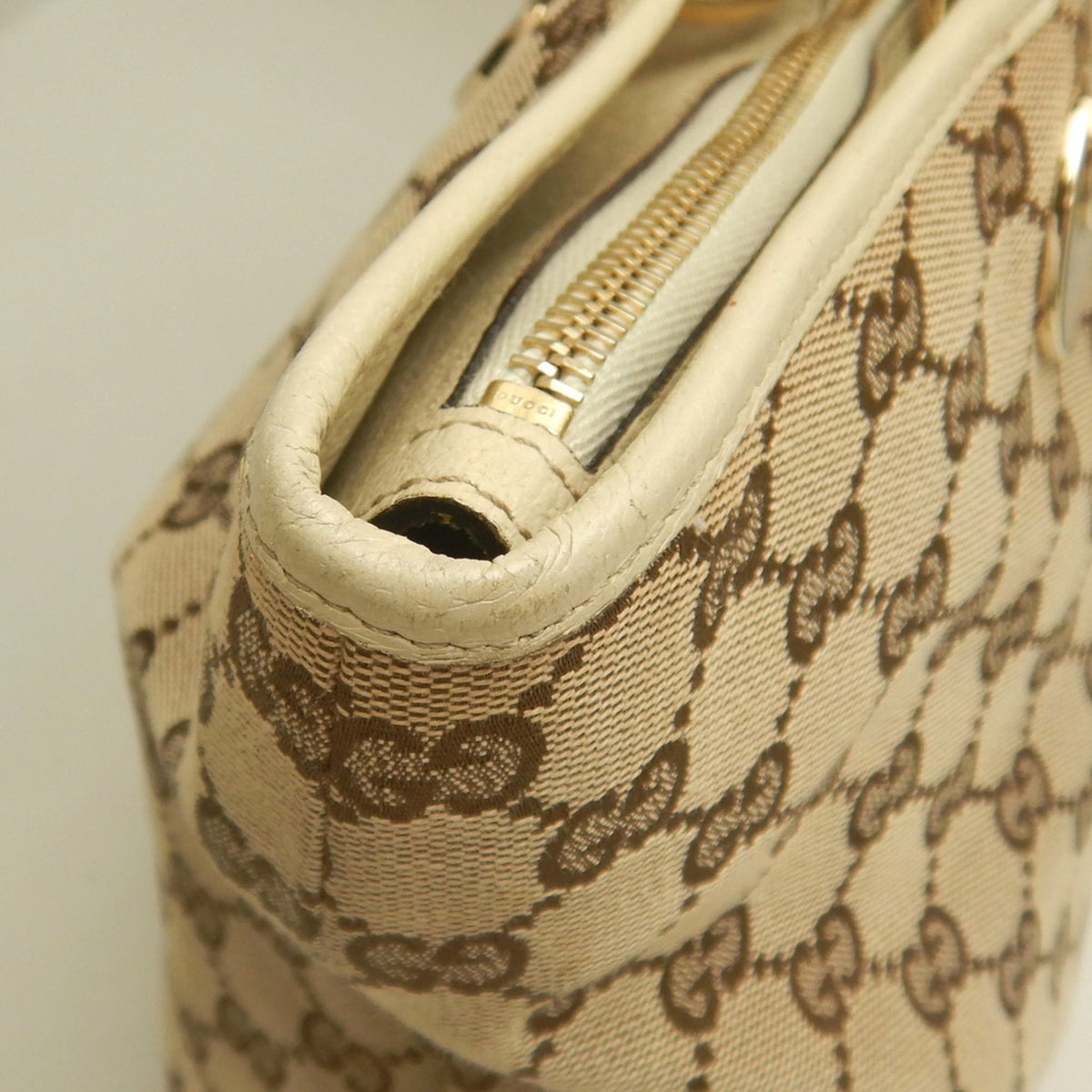 Gucci Gg Canvas Beige Gg Canvas Tote Bag (Pre-Owned)