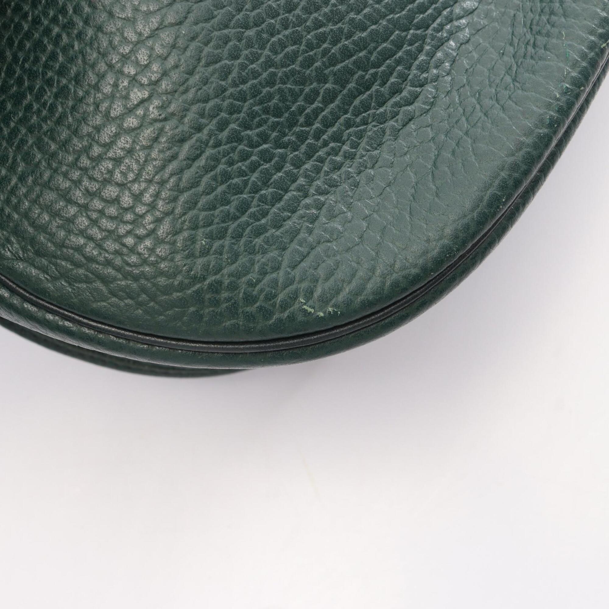 Christian Dior Green Leather Handbag Shoulder Bag (Pre-Owned)