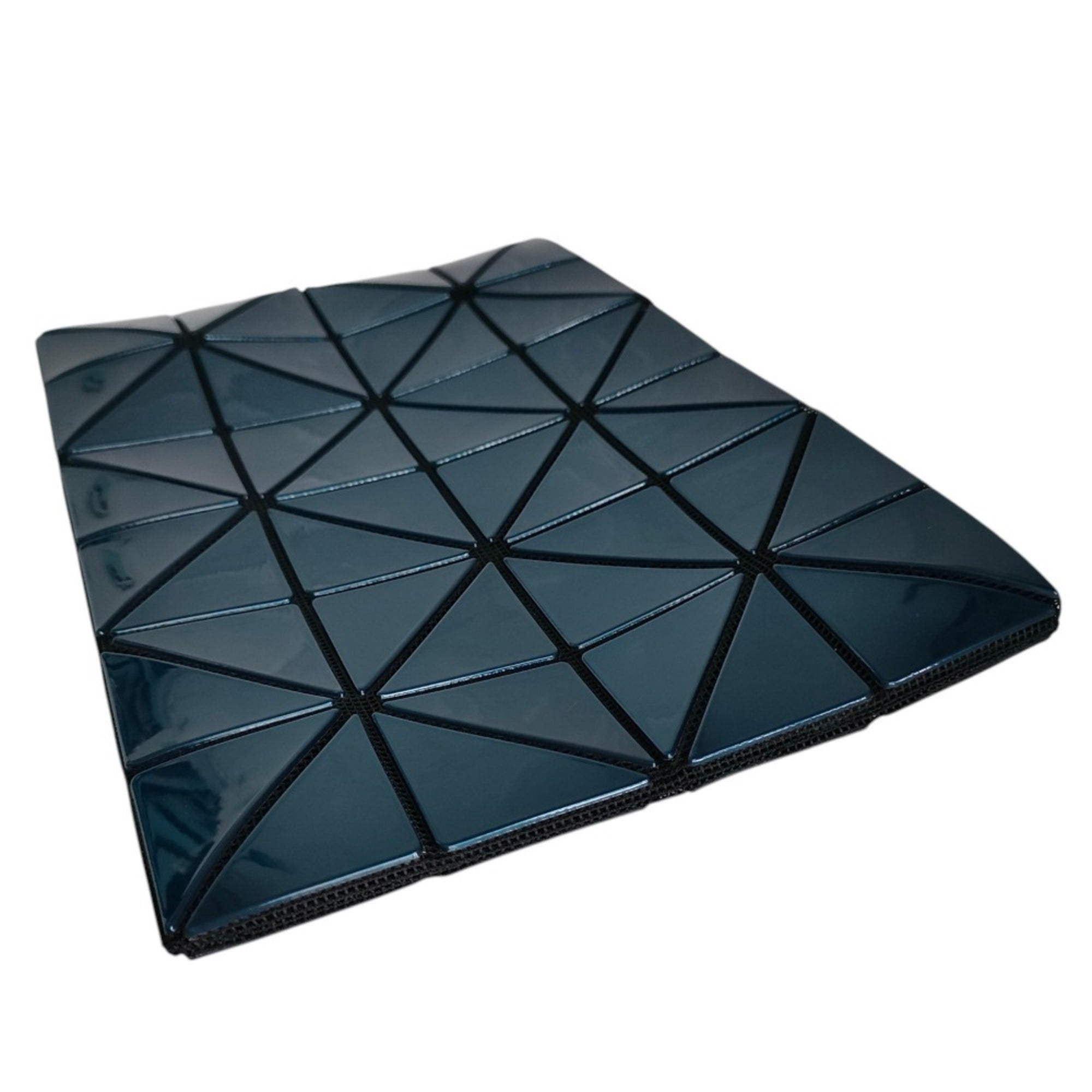 Bao Bao Issey Miyake Metallic Blue Polyvinyl Polyester Nylon Clutch Bag Pouch (Pre-Owned)