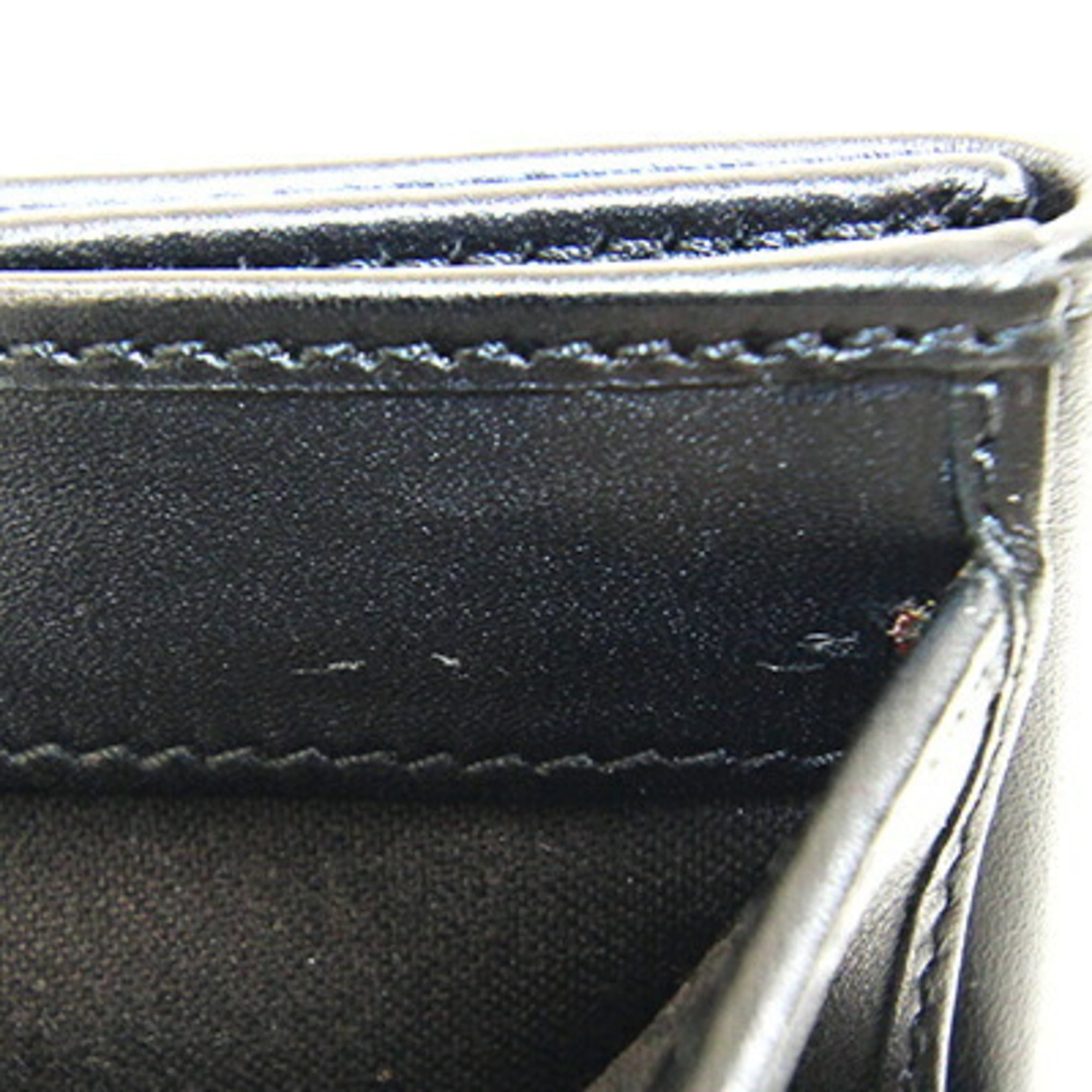 Fendi Black Canvas Leather Card Wallet (Pre-Owned)